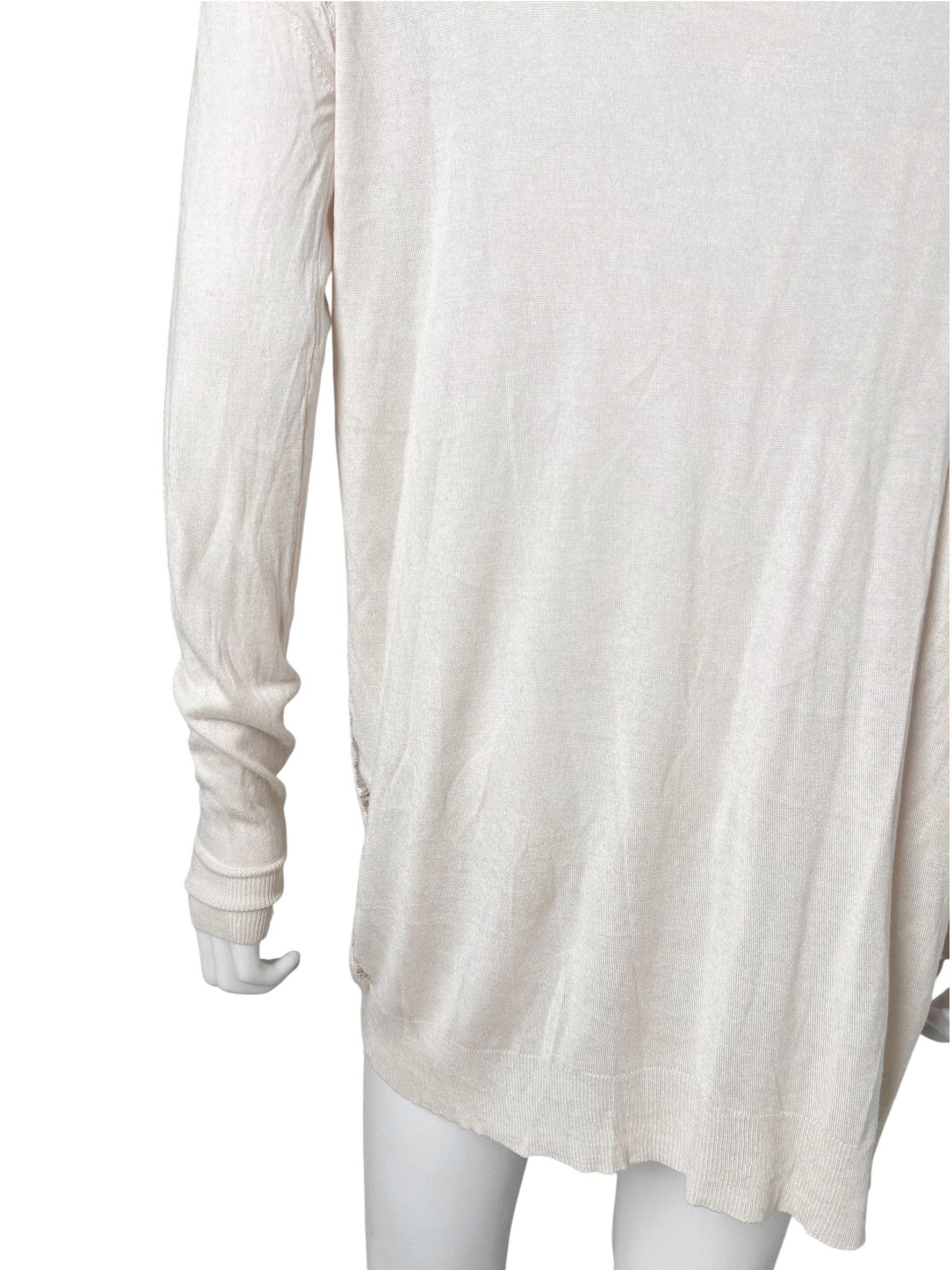 Ann Demeulemeester 2000's Cut-Out Distressed Oversize Pink Sweater Size M / US 6-8 / IT 42-44 - 7 Thumbnail