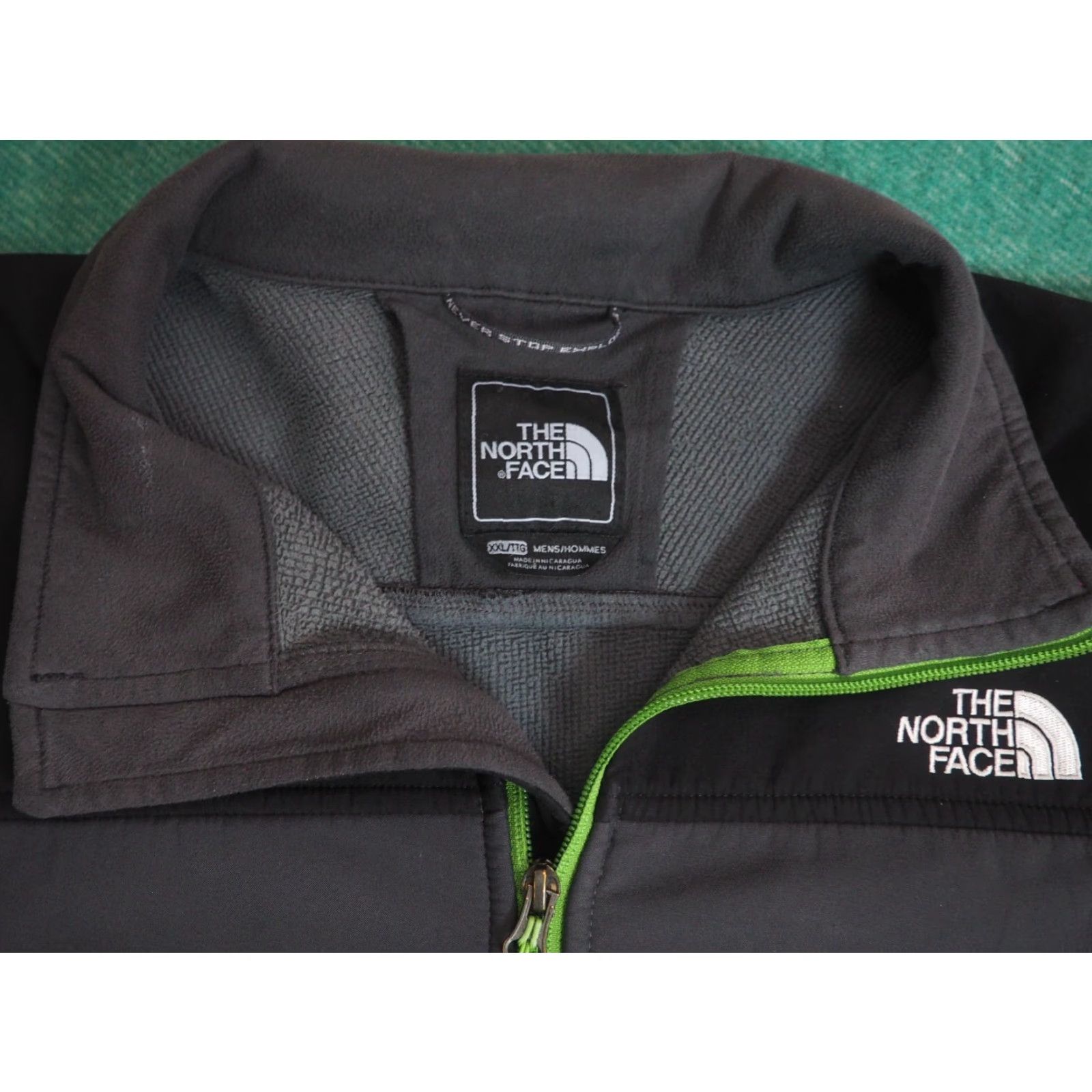 The North Face The North Face TNF Gray Black Green Windstopper Softshell Hiking Jacket Mens 2XL Size US XXL / EU 58 / 5 - 5 Thumbnail