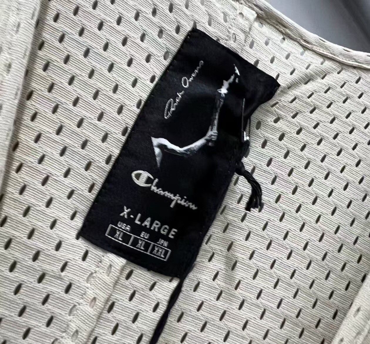 Rick Owens Rick Owens RO × Champion Co branded Khaki Mesh Tank Top ves- Size US XL / EU 56 / 4 - 4 Thumbnail