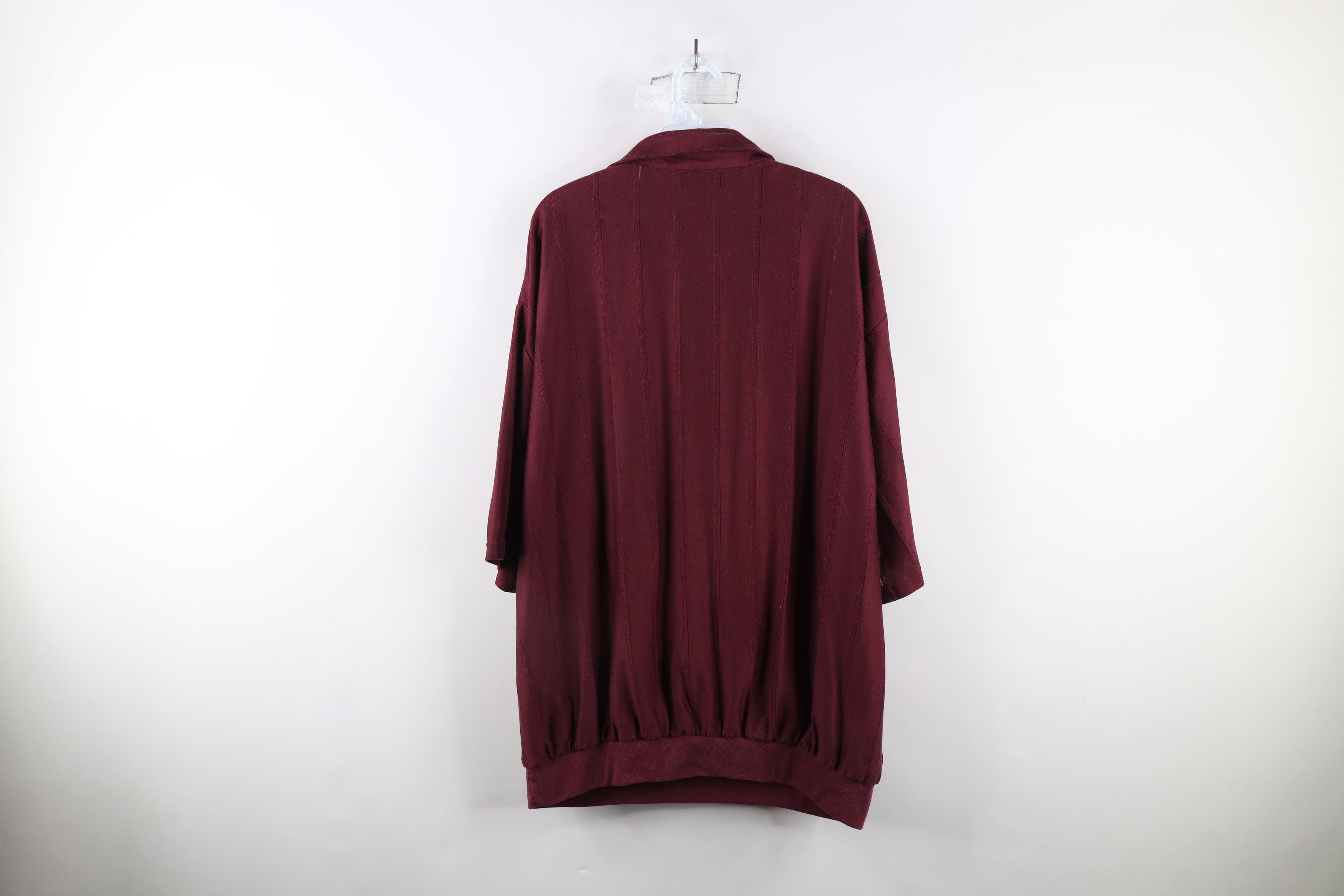 Vintage Vintage 90s Streetwear Collared Pullover Polo Shirt Maroon Size US XXL / EU 58 / 5 - 6 Thumbnail