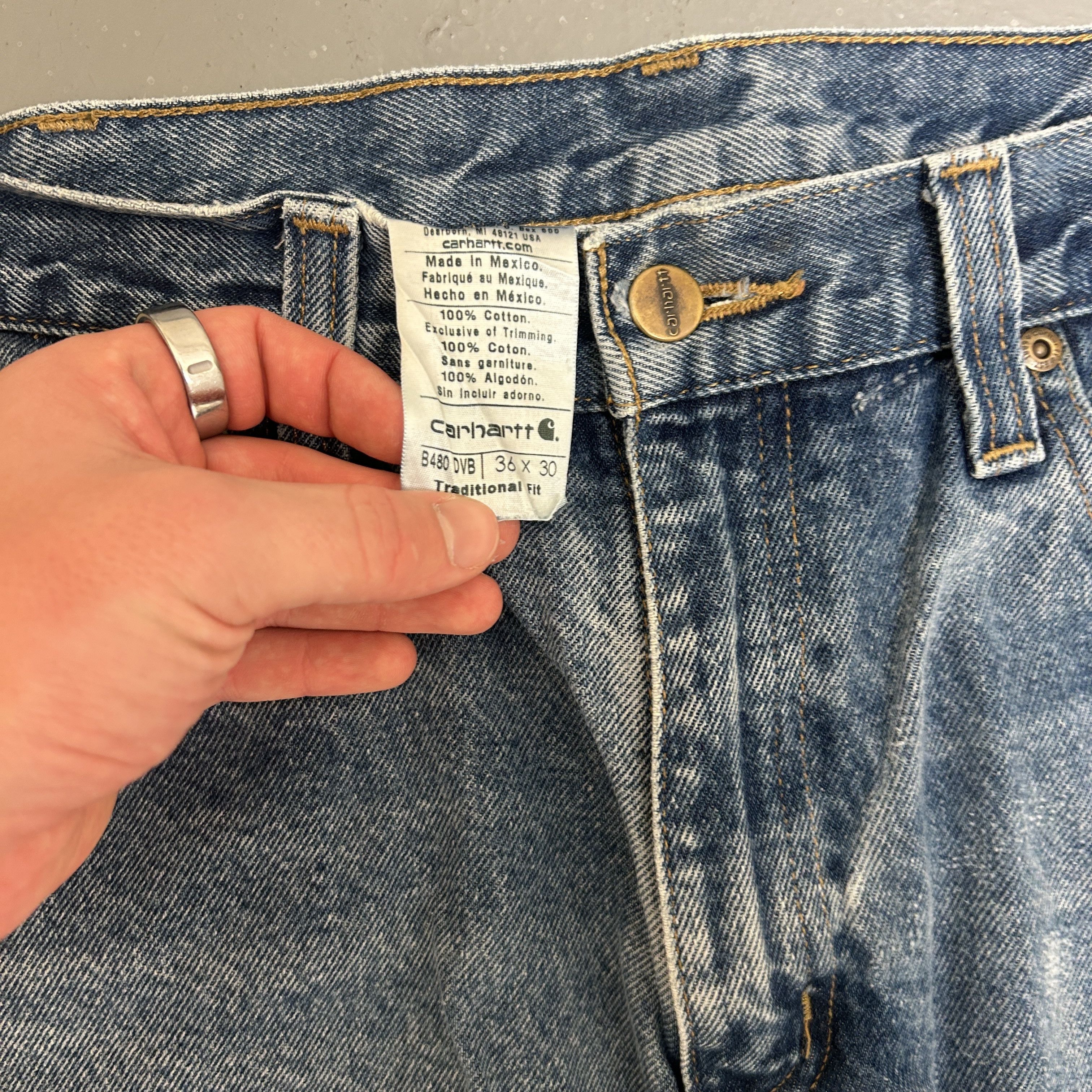 Carhartt Vintage Carhartt Straight Leg Distressed Denim (36x30) Size US 36 / EU 52 - 3 Thumbnail