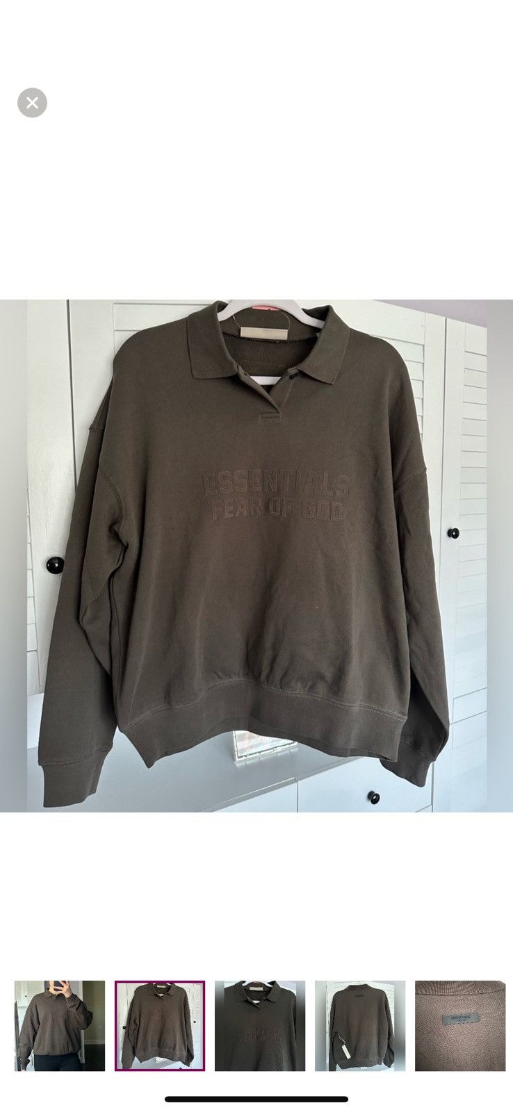 Essentials Essentials Long Sleeve Polo Size S / US 4 / IT 40 - 2 Thumbnail