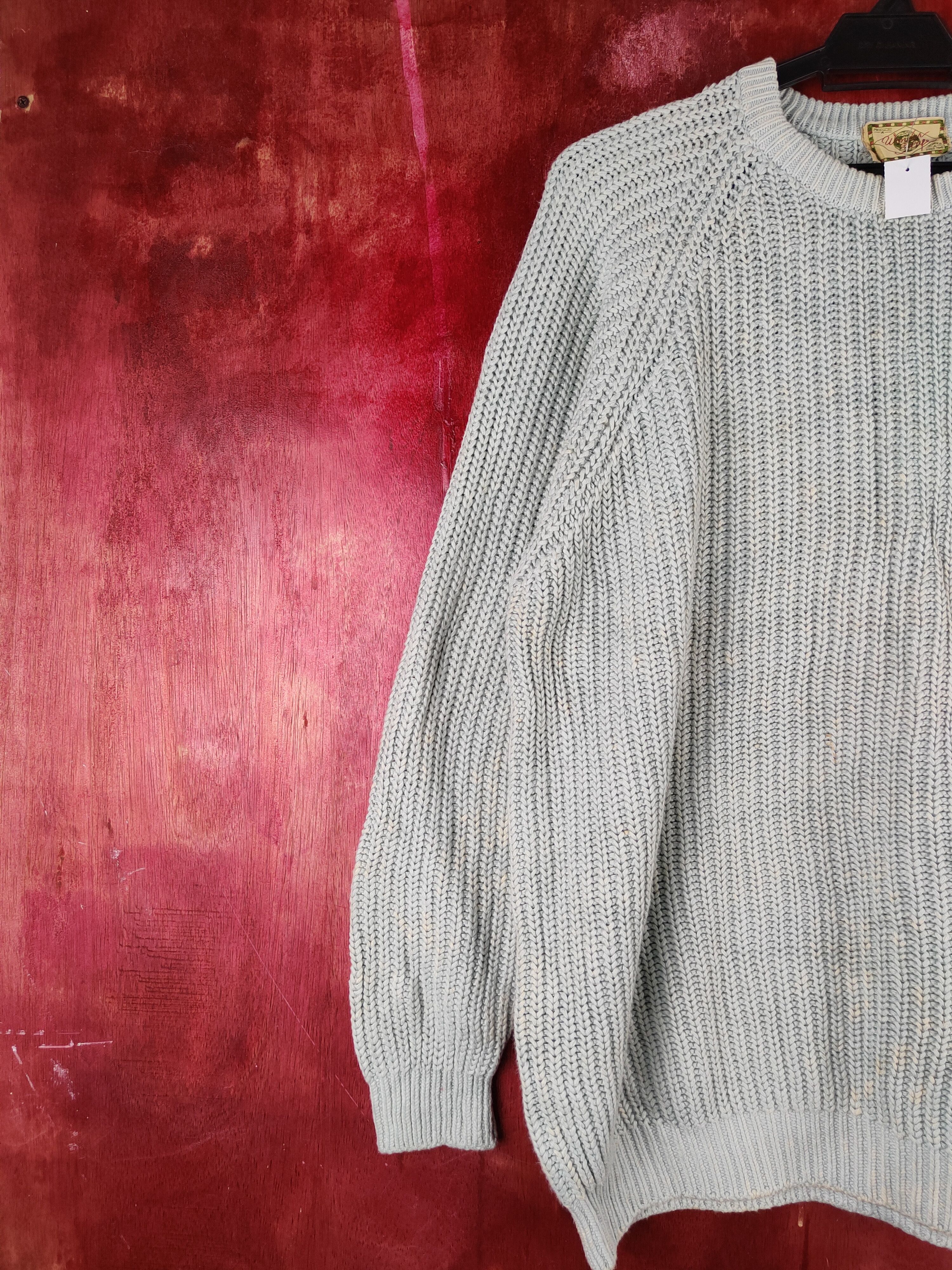 Homespun Knitwear × Japanese Brand × Vintage Wonder Stafe Blue Faded Knitwear Sweatshirts #S2373 Size XL / US 12-14 / IT 48-50 - 3 Thumbnail