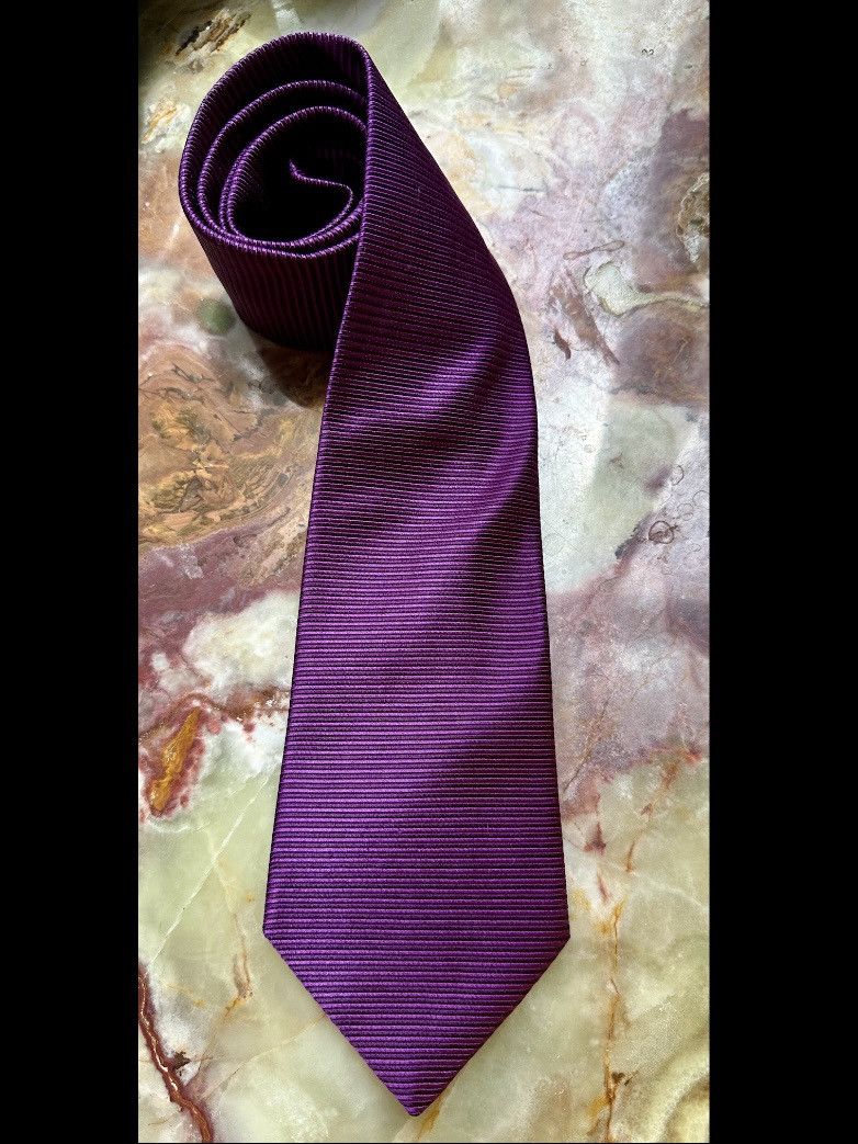 Bullock & Jones VINTAGE Y2K 2000s BULLOCK & JONES SILK NECKTIE TIE PURPLE Size ONE SIZE - 1 Thumbnail