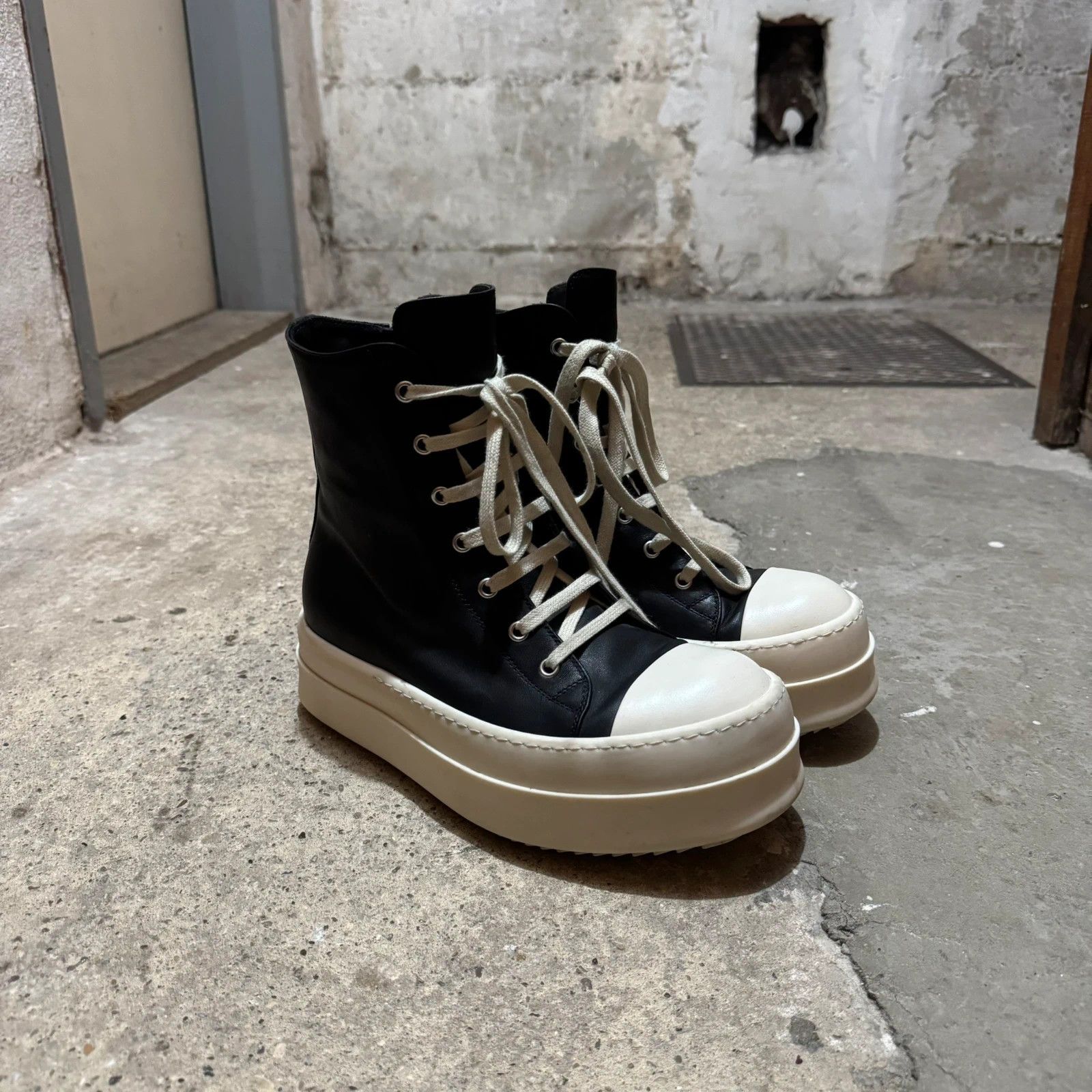 Rick Owens Rick owens mega bumber high top ramones Size US 9 / IT 39 - 1 Thumbnail