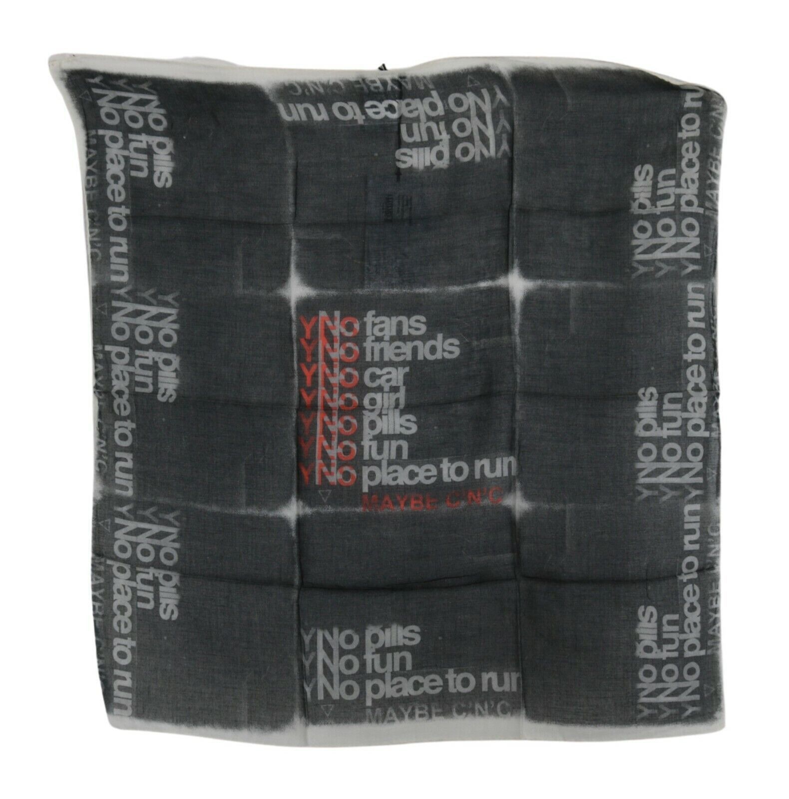 Costume National Monochrome Wool-Blend Scarf Men's Bandana Size ONE SIZE - 1 Thumbnail