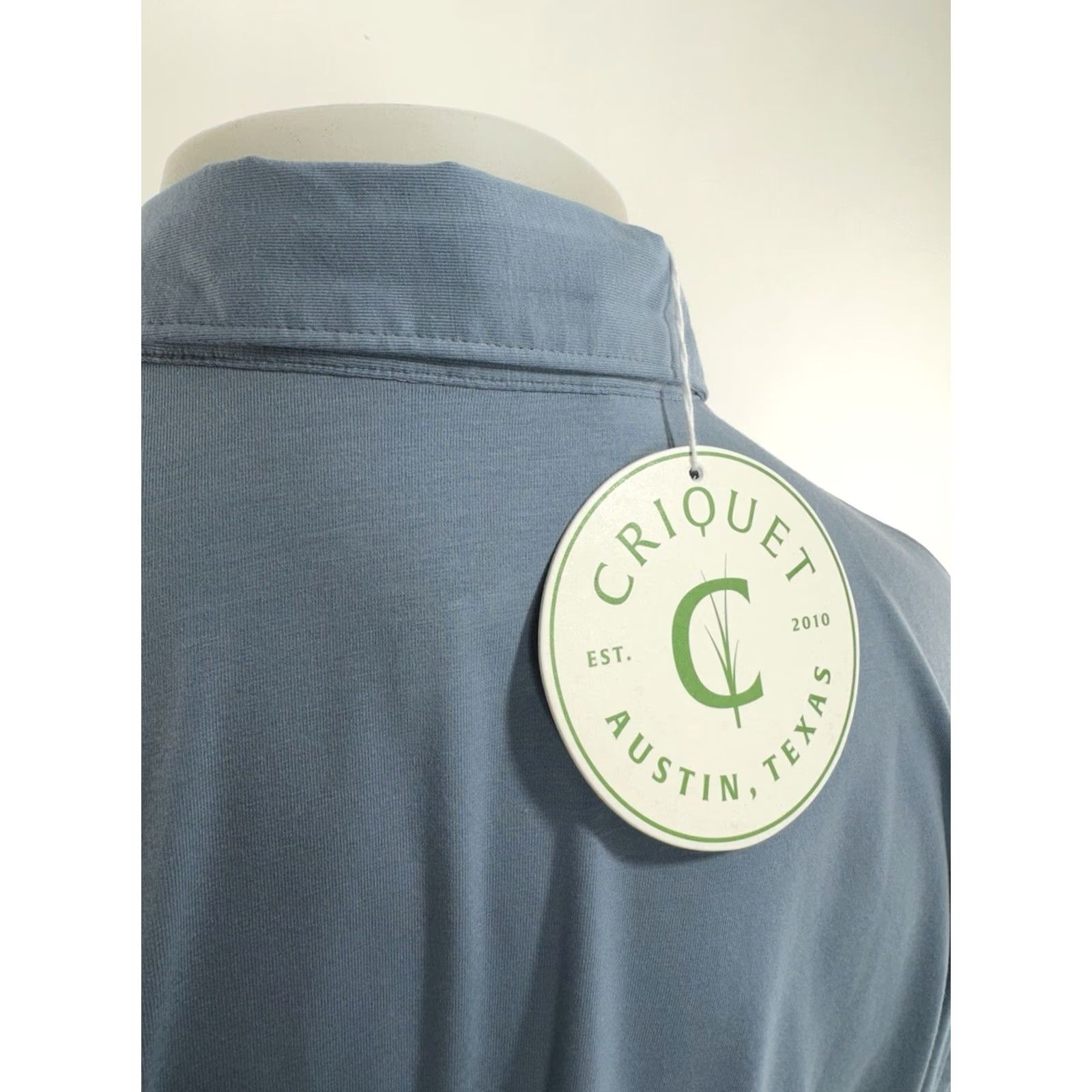 Vintage CRIquet Austin - NEW w TAG - SLIM FIT Embroidered Logo XXL Golf Polo Shirt Shirt Mens 2XL Slightly Grayish Blue Embroidered Logo Golf CQ26 Size US XXL / EU 58 / 5 - 4 Thumbnail