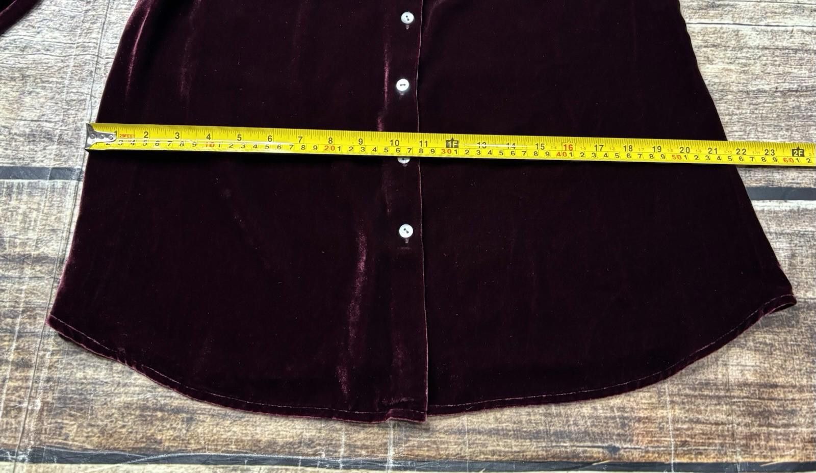 Other J Jill Top Womens Small Petite Velour Velvet Silk Blend Size S / US 4 / IT 40 - 10 Thumbnail