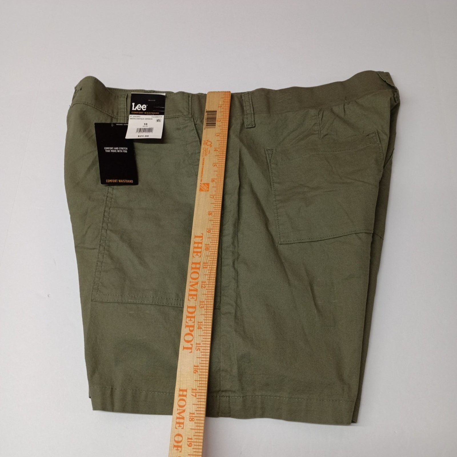 Lee Lee Bermuda Shorts Womens Size 18 Green 6" Ins Comfort Waist Size 40" / US 18 - 6 Thumbnail