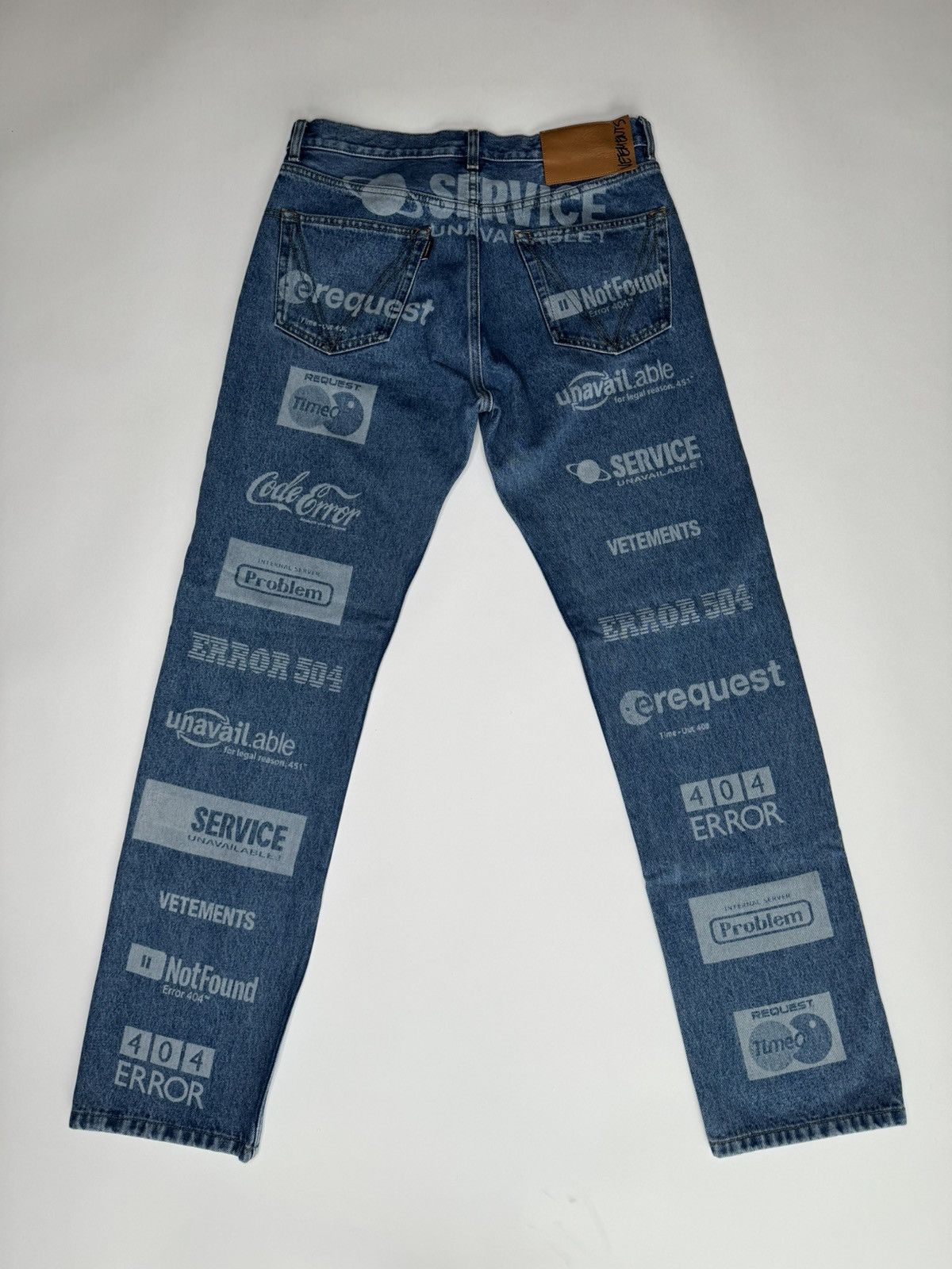 Vetements Vetements All Over Logo Error Code Jeans Size US 32 / EU 48 - 3 Thumbnail