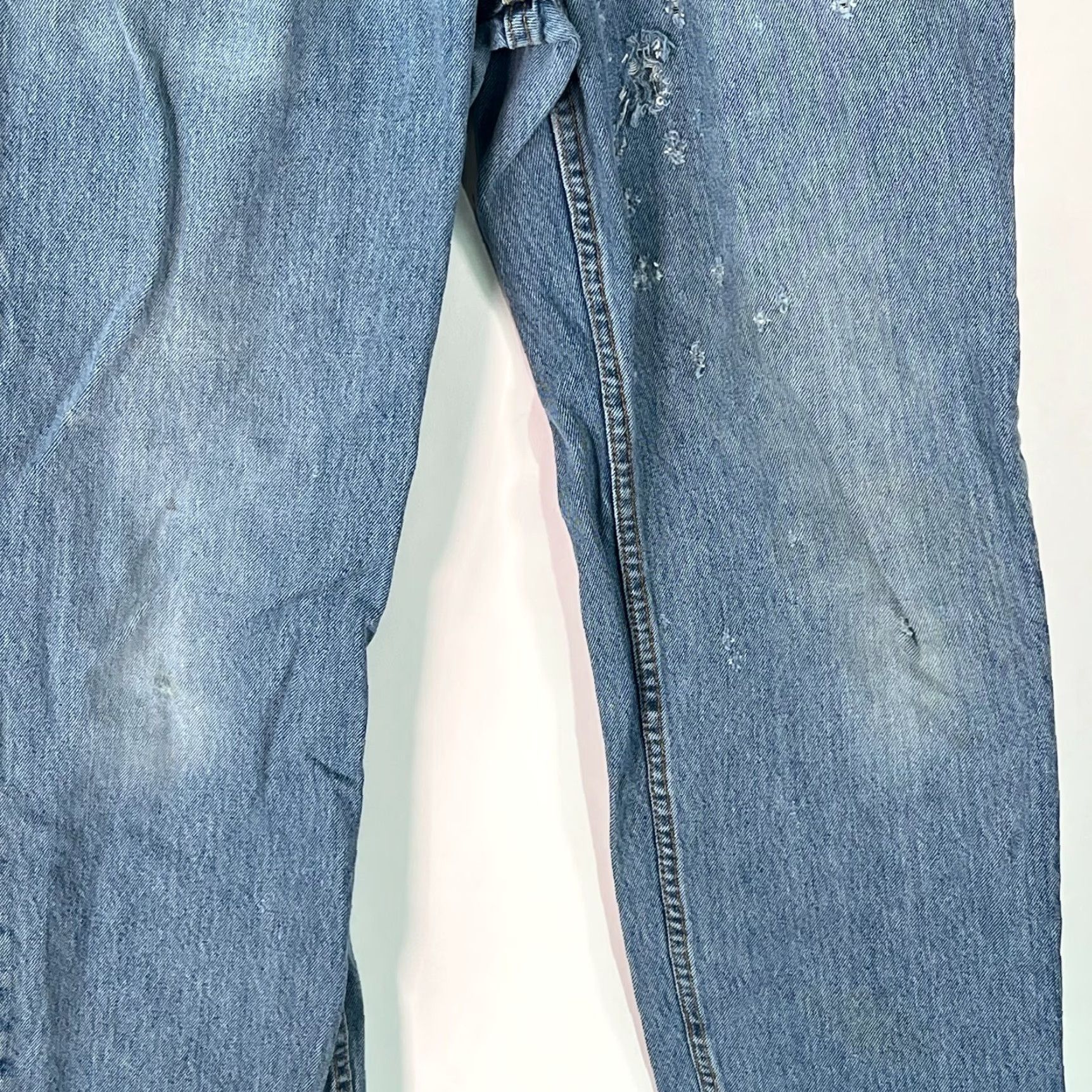 Levi's Levi's Jeans 550 Straight Denim Mens Low Rise Stretch Blue Size 33 Inseam 33" Regular 7" Hem Distressed Vintage No N/A? (omit) Size US 30 / EU 46 - 5 Thumbnail