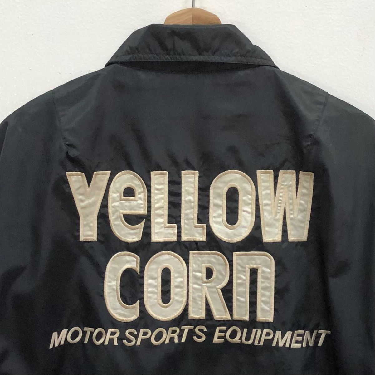 YELLOW CORN VTG Yellow Corn Big Logo Rider Biker Racing Bomber Jacket Size US L / EU 52-54 / 3 - 3 Thumbnail