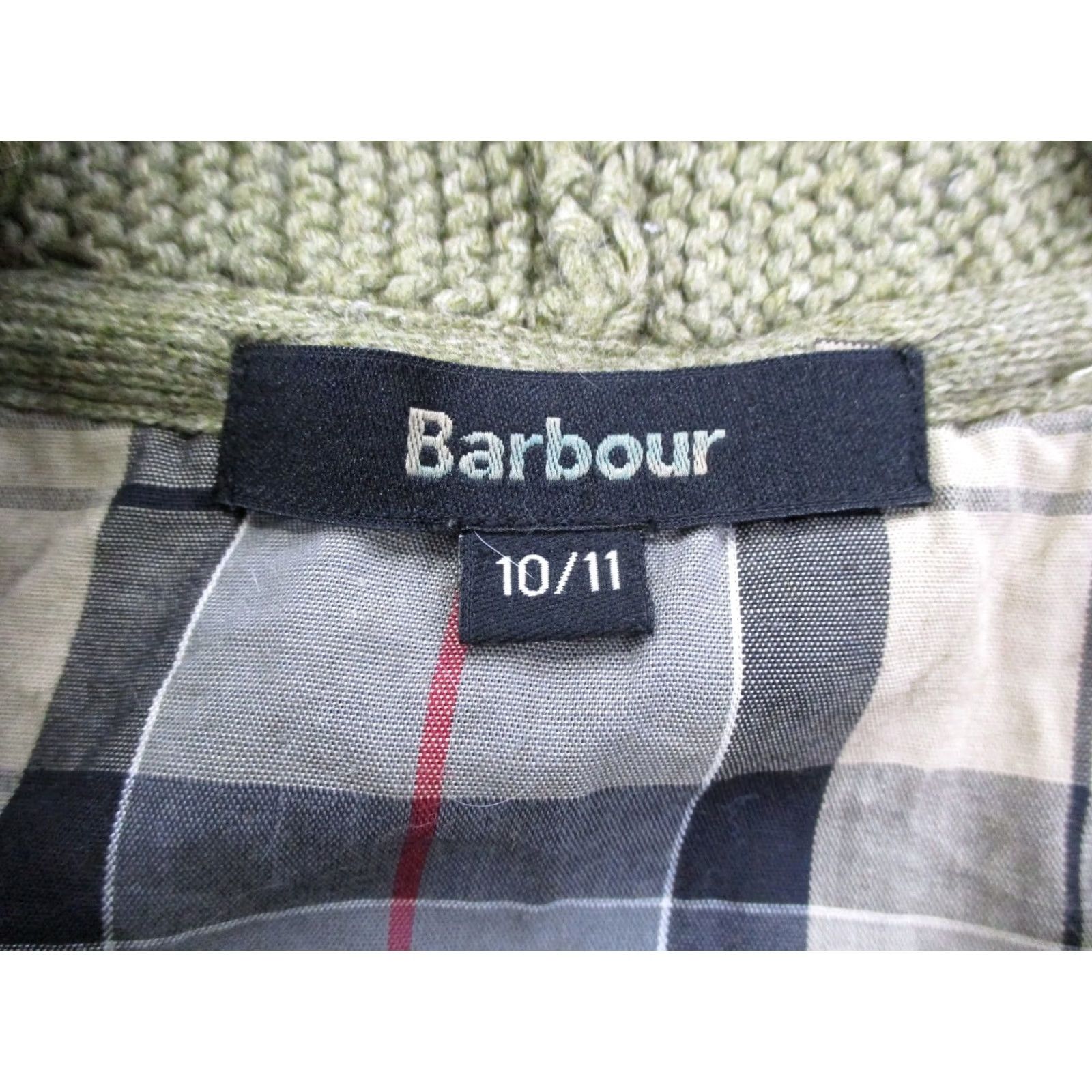 Barbour Barbour Sweater Womens 10 11 Green Viscose Cashmere Cowl Neck Fisherman Cable-Knit Cardigan Lounge Casual Mens? No genders specified Size L / US 10 / IT 46 - 7 Thumbnail