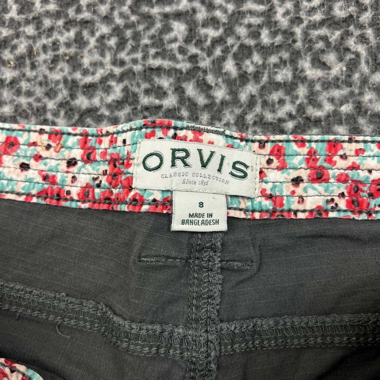 Orvis Orvis Crop Pants Women 8 Gray Chino Straight Pockets 33x25 Size 33" - 7 Thumbnail