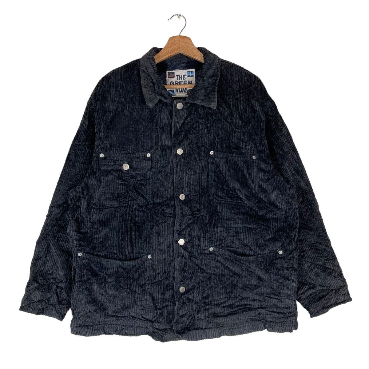 Vintage Vintage The Green Rum Flat Button Corduroy Jacket Size US L / EU 52-54 / 3 - 1 Thumbnail