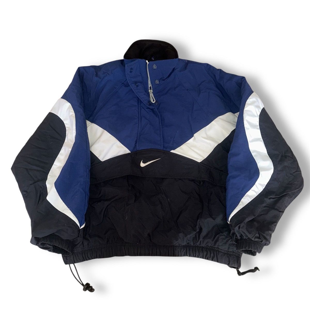 Nike × Vintage Vintage 90s Nike Puffer Retro Jacket Half Zip Size US M / EU 48-50 / 2 - 1 Thumbnail
