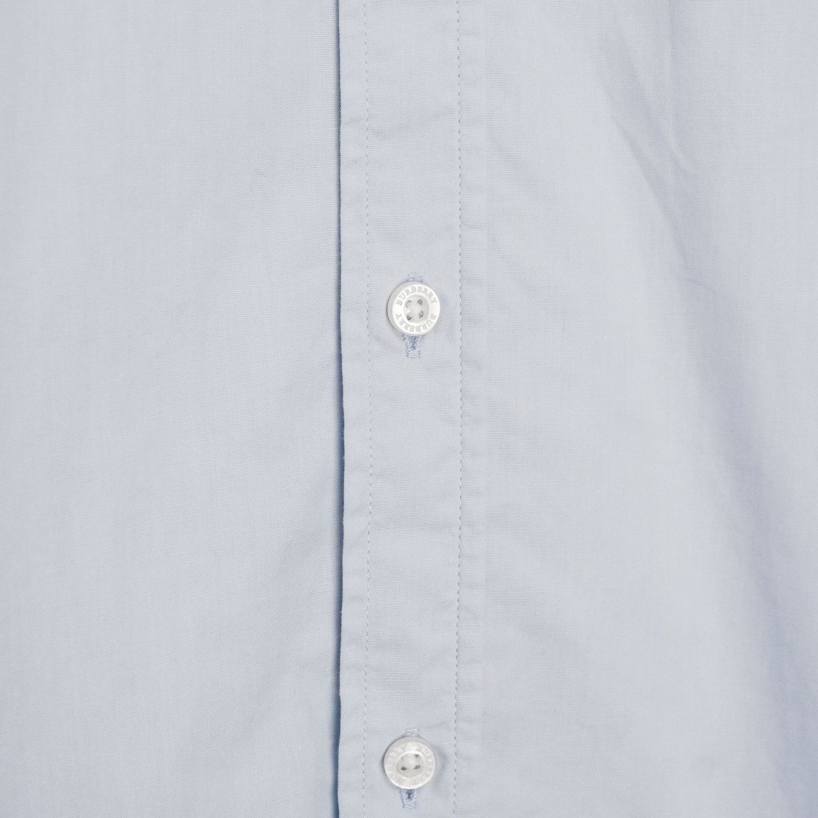 Burberry Equestrian Knight Embroidery Logo Light Blue Shirt