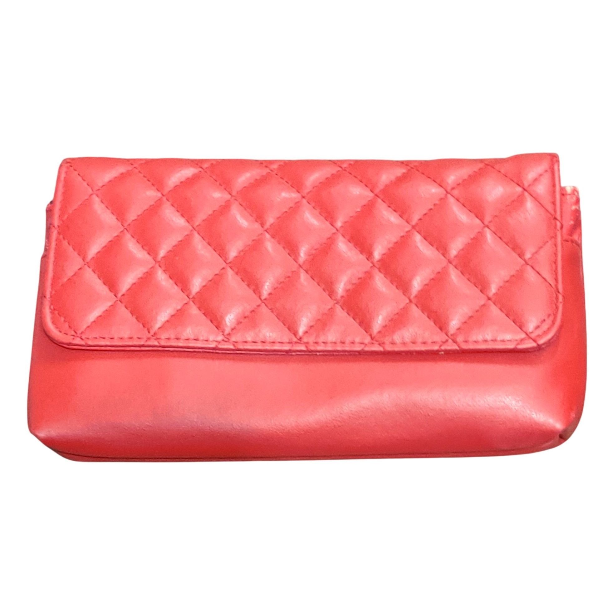 Lofthouse Vintage Red Quilted Clutch Purse Tassel Zip Key Ri, Women's