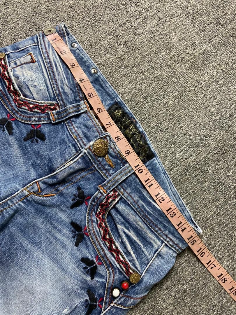 Japanese Brand Vintage Red Pepper Denim Flare Distressed Jeans (184) Size US 30 / EU 46 - 10 Thumbnail