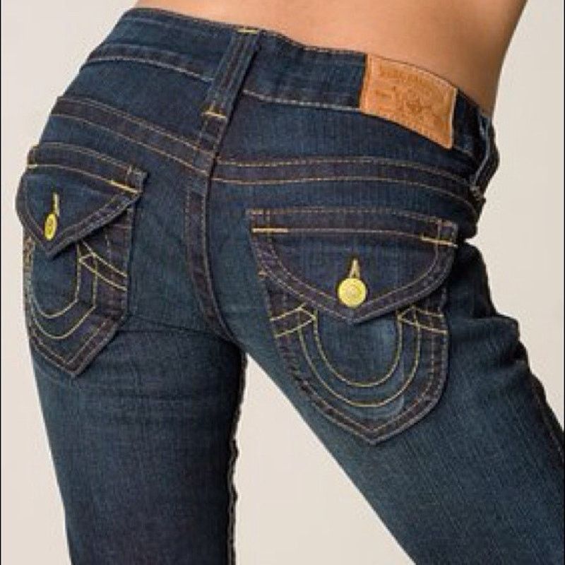 True Religion True Religion Joey Mid-Rise Denim Flare Jeans Blue Womens 27 Size 27" / US 4 / IT 40 - 2 Thumbnail