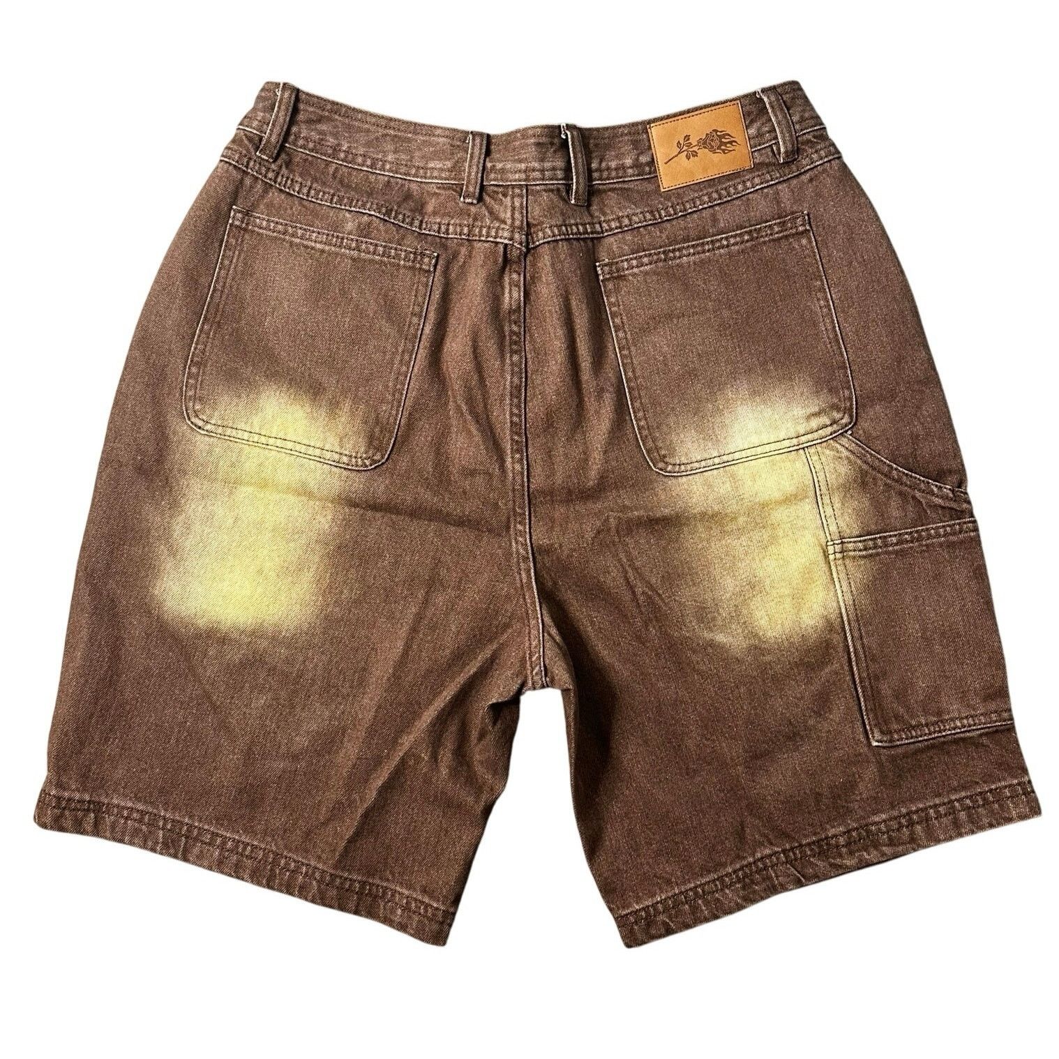 Civil Regime Civil Regime NWT RARE Brown Denim Shorts Logo Spellout Size US 32 / EU 48 - 5 Thumbnail