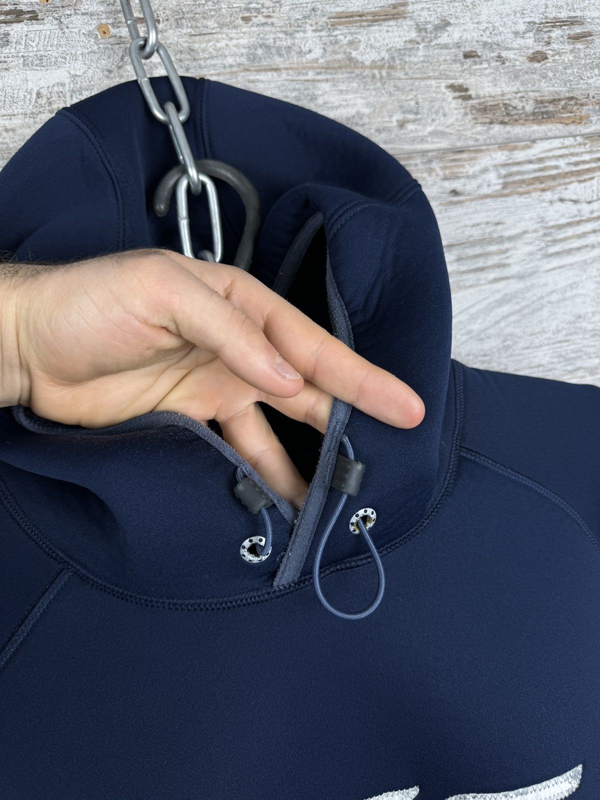 Nike × Nike ACG × Vintage Mens Vintage Nike ACG Spellout Scuba Hoodie y2k rare drill Size US L / EU 52-54 / 3 - 8 Thumbnail