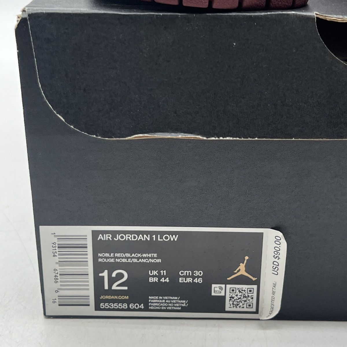 Nike Air Jordan 1 low noble red Size US 12 / EU 45 - 6 Thumbnail