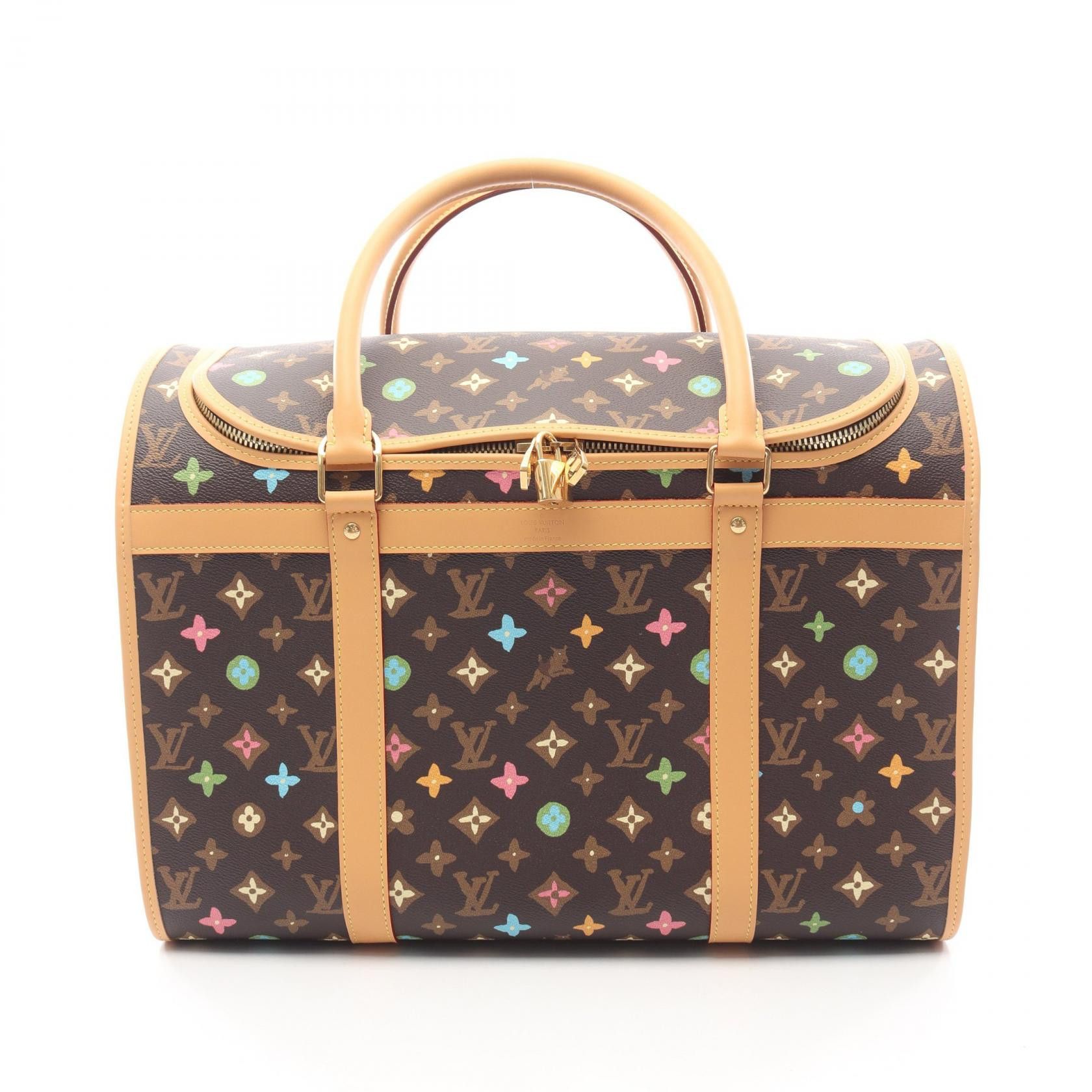 Louis Vuitton Louis Vuitton Louis Vuitton Sac Chien NM Coated Canvas Handbag Textile Pet Bag M47066 DUTY FREE for USA Size ONE SIZE - 1 Thumbnail
