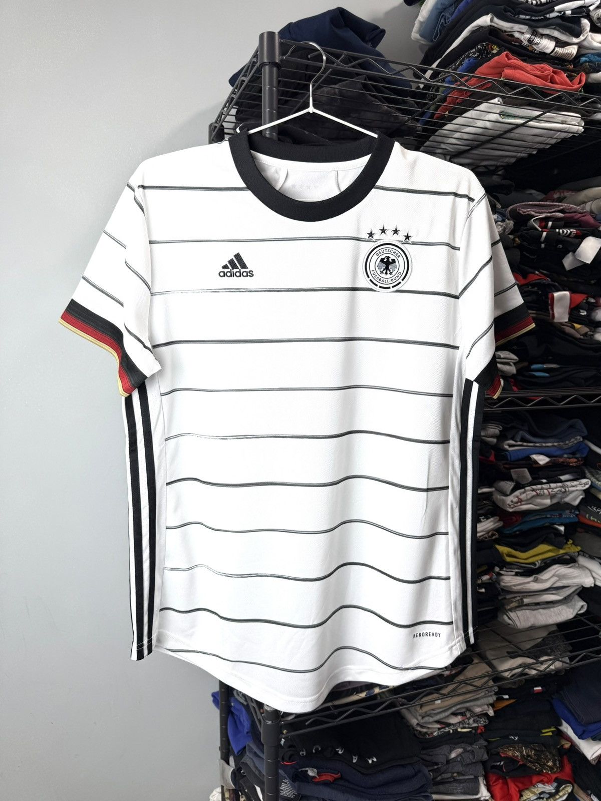 Adidas Vintage 2019 Adidas Germany Soccer Jersey T Shirt Size US L / EU 52-54 / 3 - 1 Thumbnail