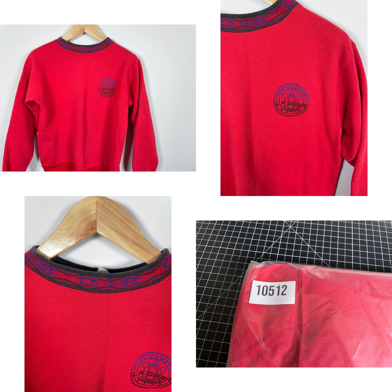 La Gear VINTAGE LA Gear Sweatshirt Mens Adult Medium Red 90s Aztec Graphic Print Crew Neck Pullover Cotton Polyester Fleece VTG Size US M / EU 48-50 / 2 - 9 Thumbnail