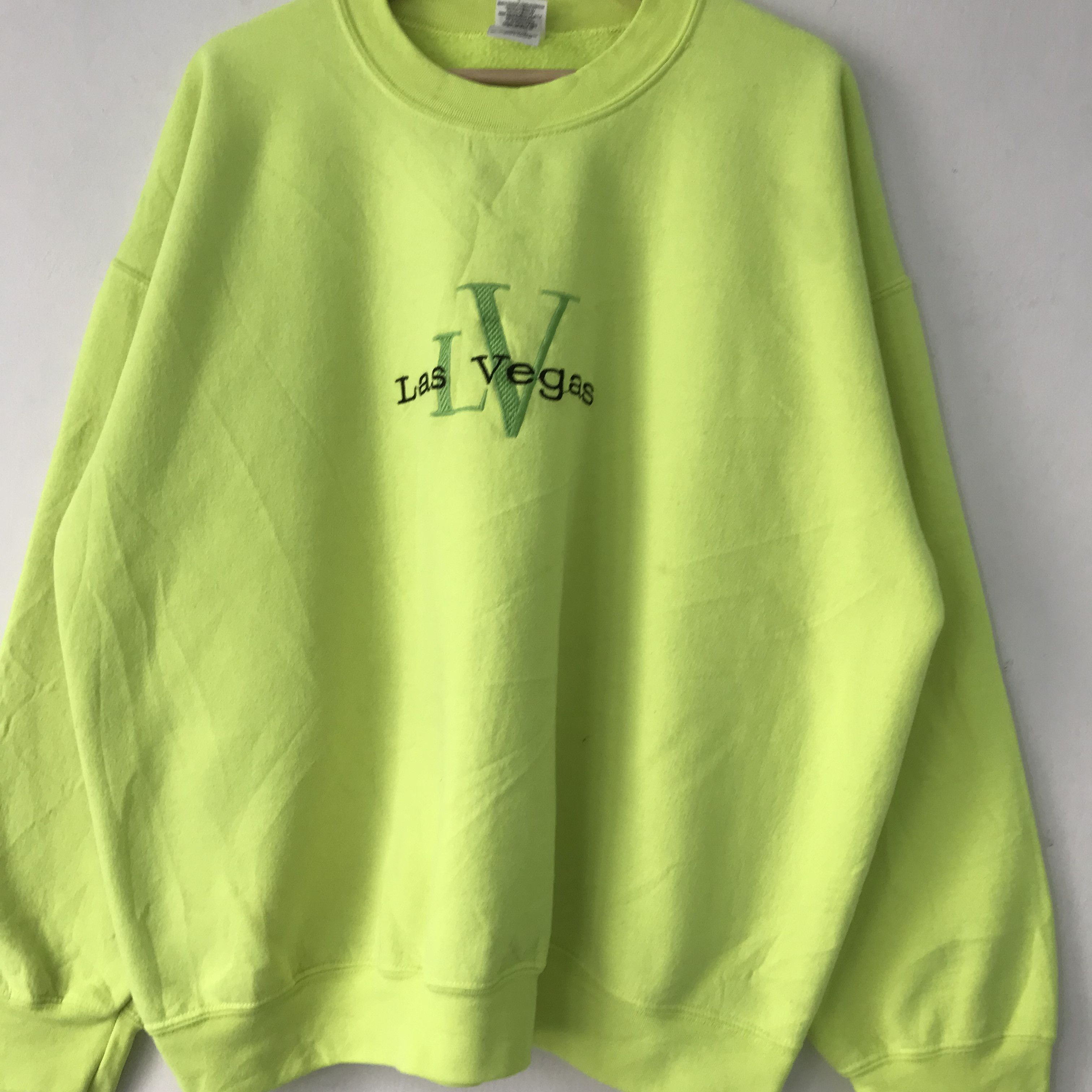 Vintage Vintage Las Vegas Usa Green Sweatshirt - 428 Size US XL / EU 56 / 4 - 3 Thumbnail