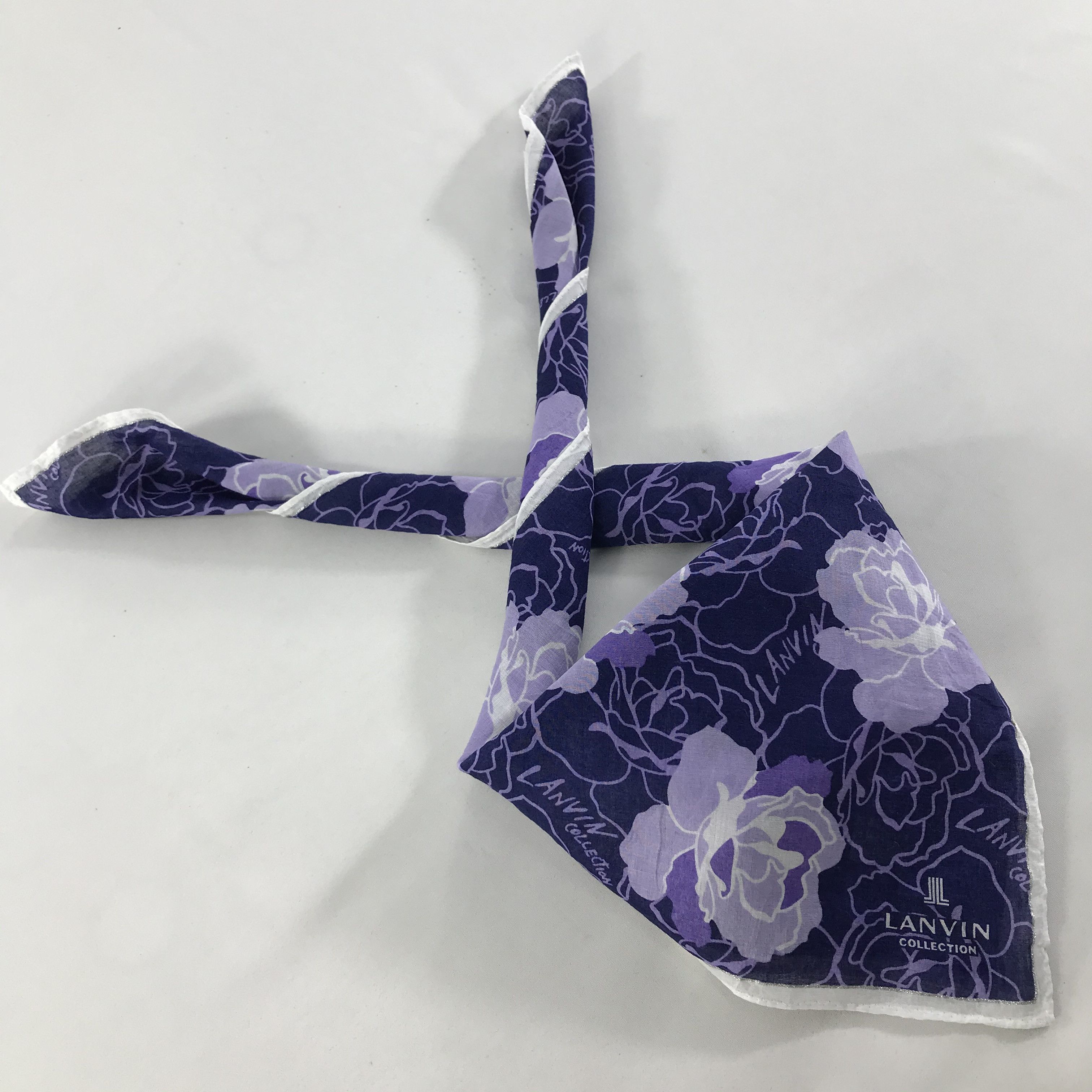 Lanvin × Vintage Lanvin Bandana / Handkerchief / Neckerchief - S1512 Size ONE SIZE - 4 Thumbnail