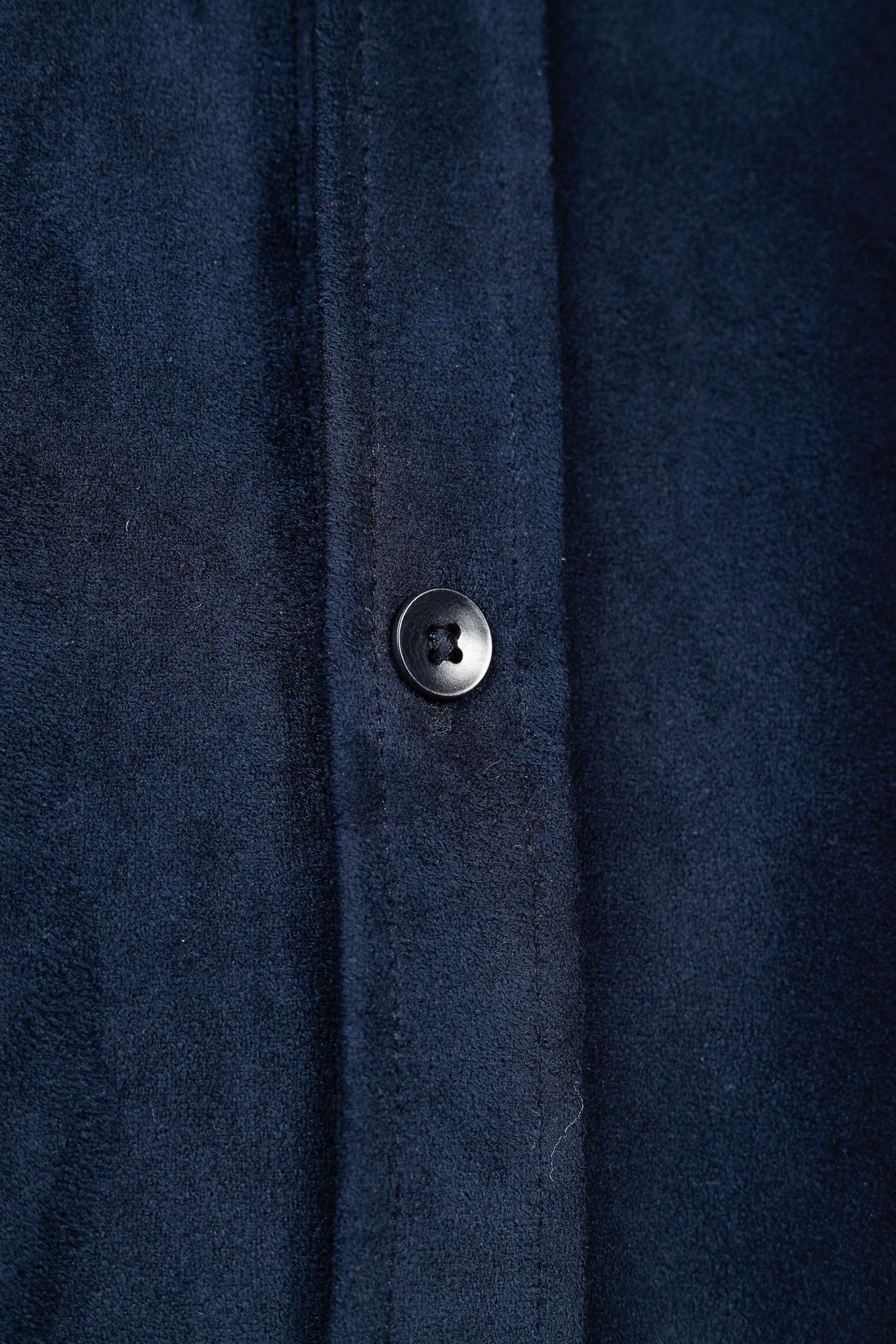 Tibi Tibi Faux Suede Midnight Blue Button Up Shirt Size S / US 4 / IT 40 - 9 Thumbnail