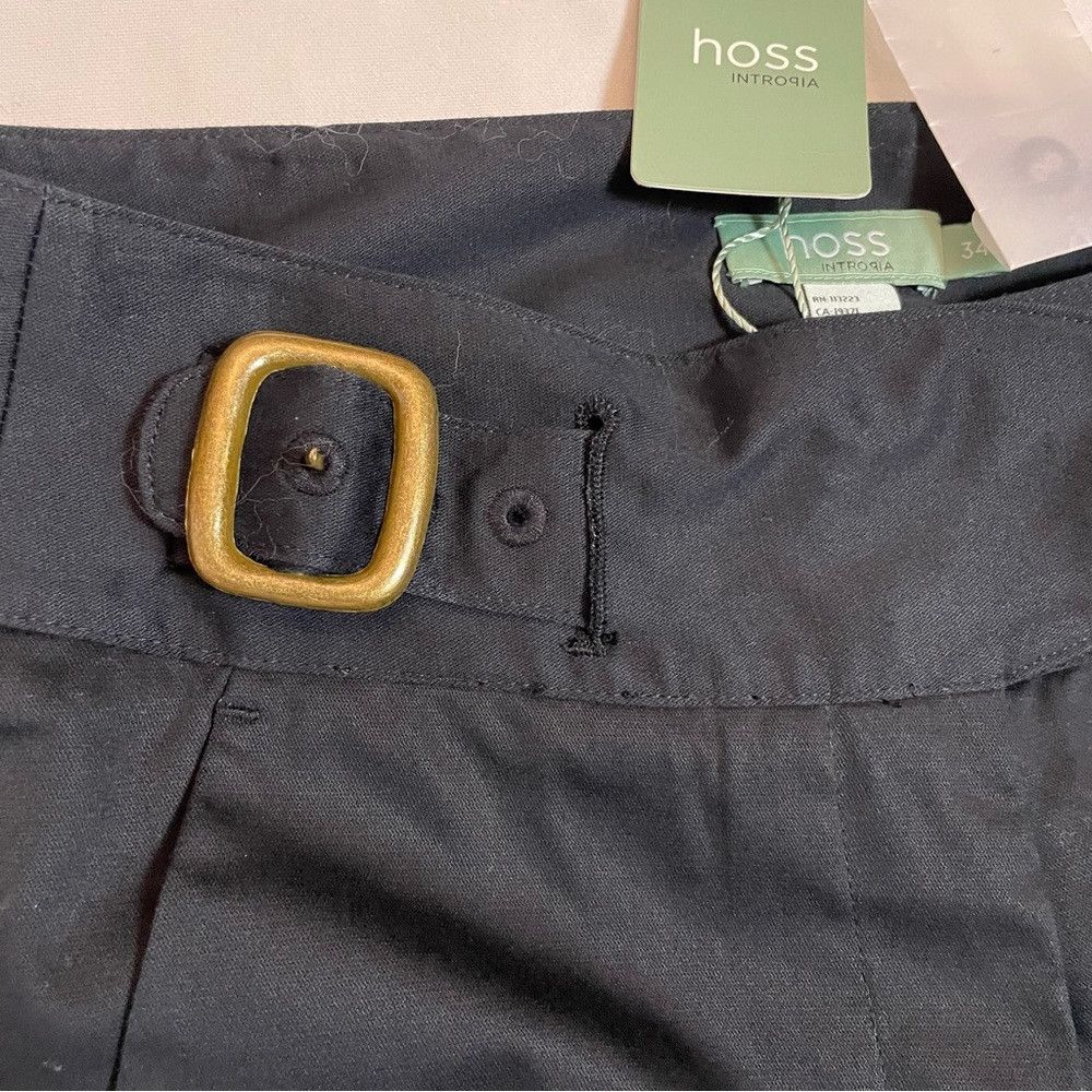 Hoss Intropia NWT New Hoss Intropia Black Cotton Buckles Pants Size 34FR Size 25" / US 0 / IT 36 - 8 Thumbnail