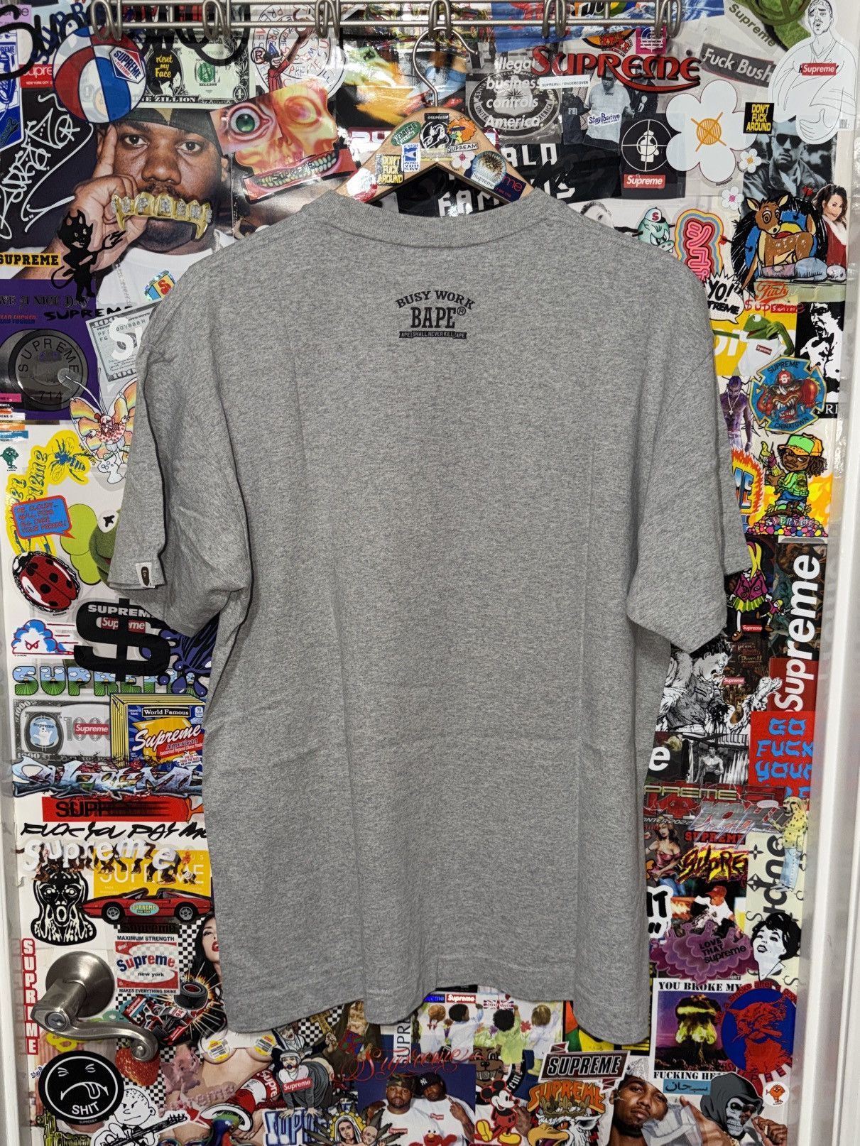 Bape 2005 Bape Ape Sta Face Swarovski Tee Grey Large L RARE Size US L / EU 52-54 / 3 - 2 Thumbnail