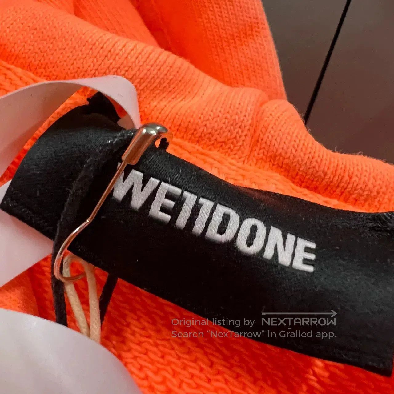 WE11DONE vibrant orange logo fleece pullover hoodie. Size US S / EU 44-46 / 1 - 3 Thumbnail