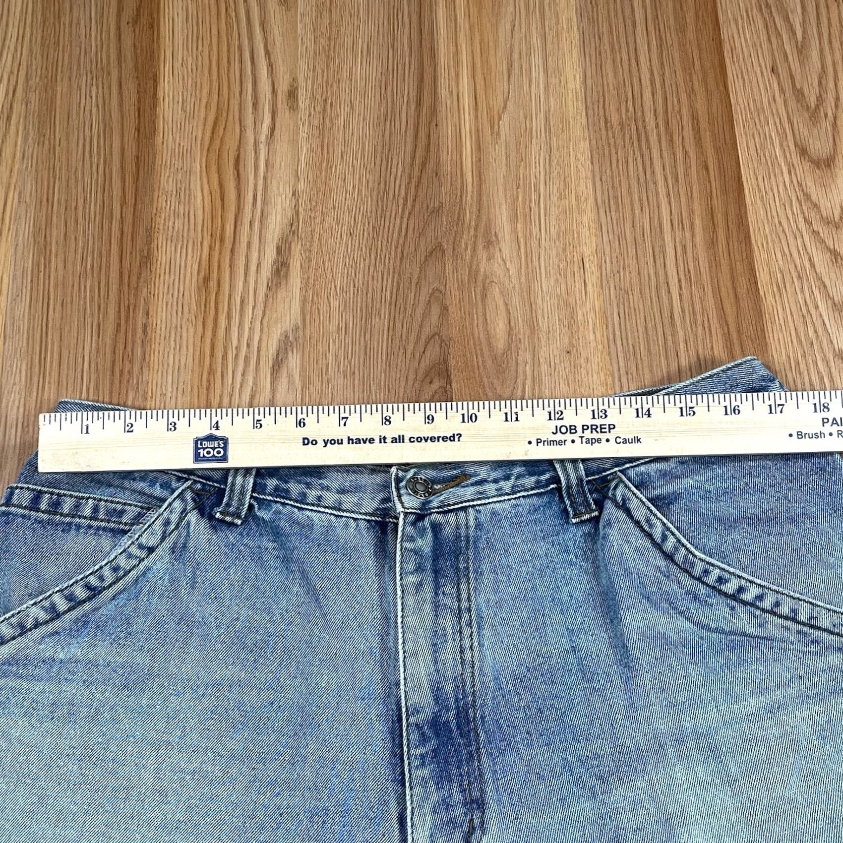 Denime Basic Concepts Carpenter Jean Shorts Mens Size 36 Blue Denim Flat Front Pockets Casual Workwear Size US 36 / EU 52 - 4 Thumbnail