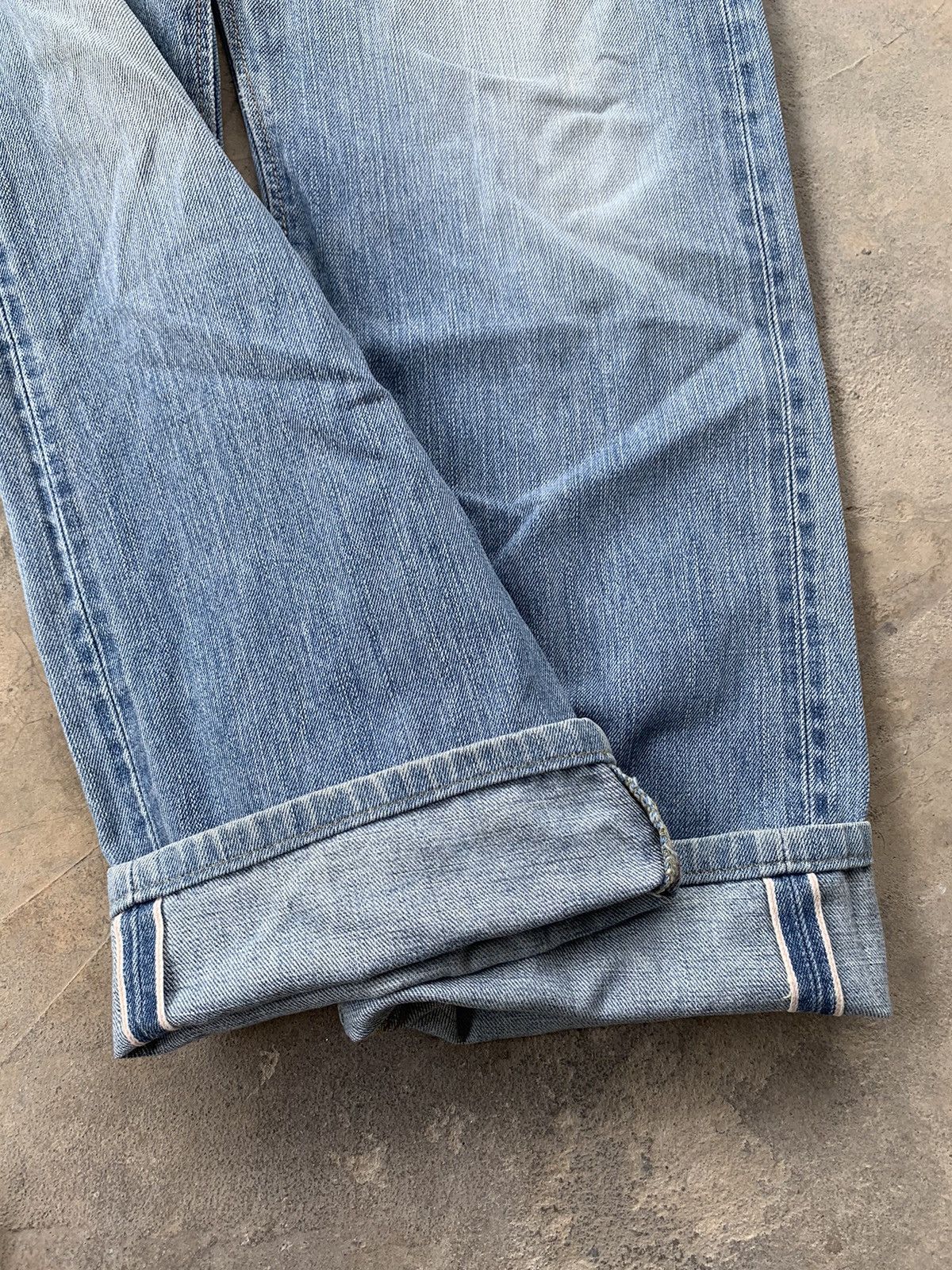 Edwin × Japanese Brand × Vintage Vintage Edwin 505zx Selvedge Distressed Denim Size US 33 - 13 Thumbnail