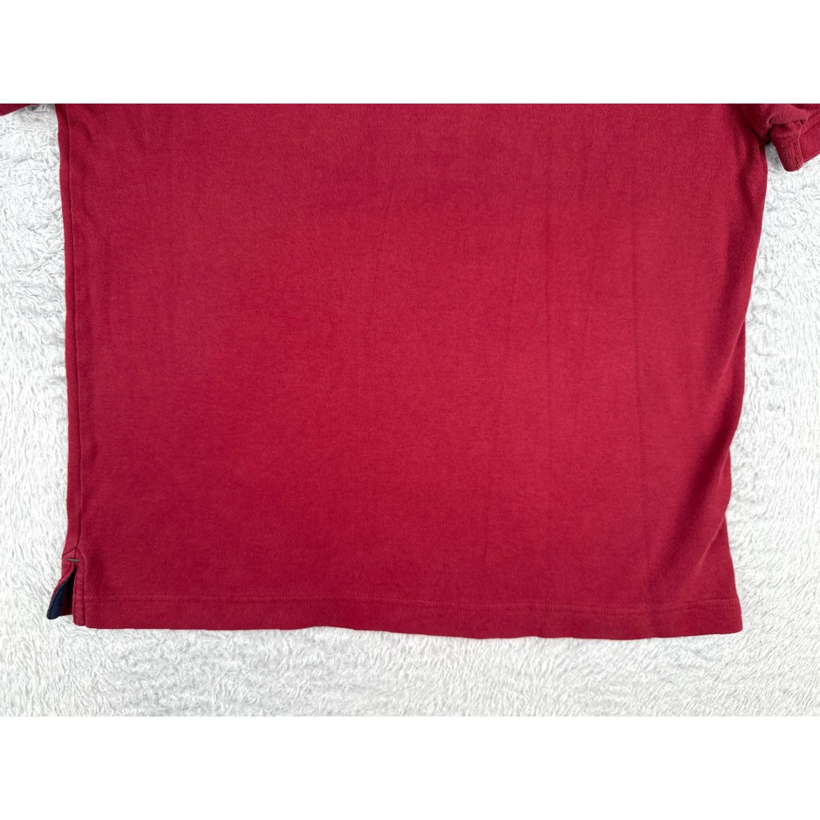 Tommy Hilfiger Tommy Hilfiger Polo Shirt Men Large Red Cotton Slim Fit Short Sleeve Activewear Size US L / EU 52-54 / 3 - 5 Thumbnail