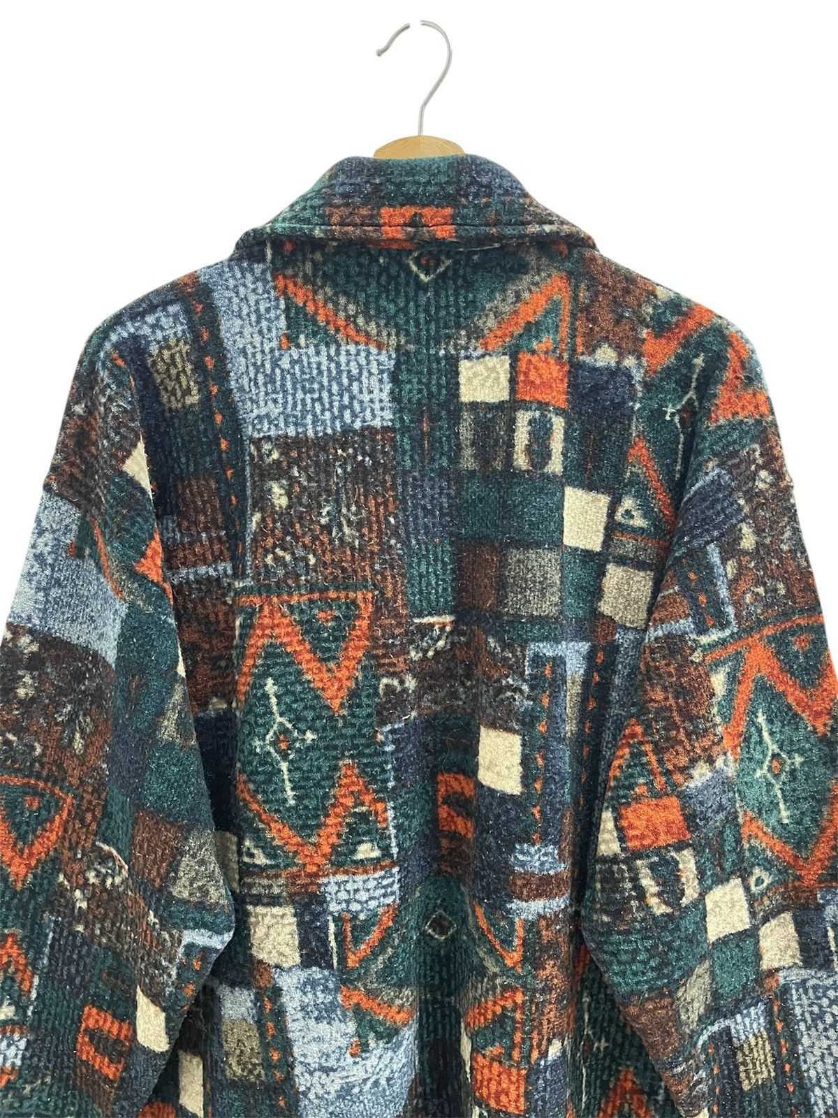 Japanese Brand Compass Half-Button Native Wool Shirts Size US XL / EU 56 / 4 - 7 Thumbnail