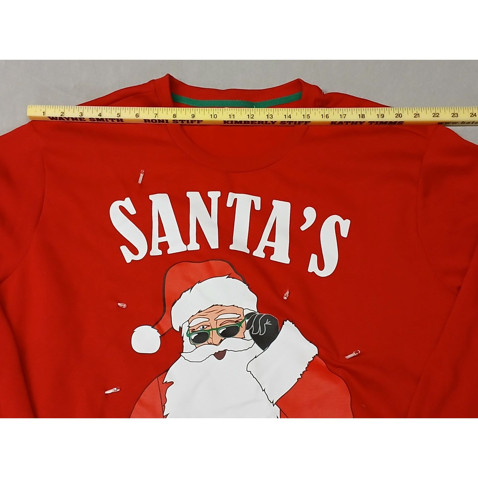 Other Holiday Time (3XL) Lite Up Red Crew Neck Pullover Sweatshirt Size US XXL / EU 58 / 5 - 4 Thumbnail