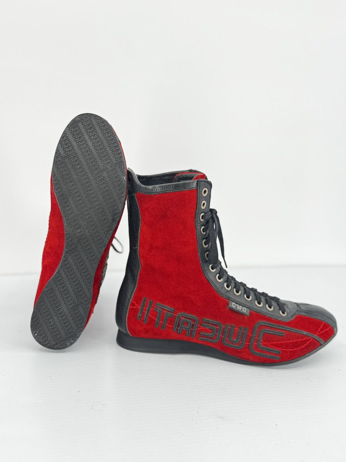 Costume National Ducati CNC Motorcycle Boots Red Suede Made in Italy WM 8 Size US 7.5 / IT 37.5 - 5 Thumbnail