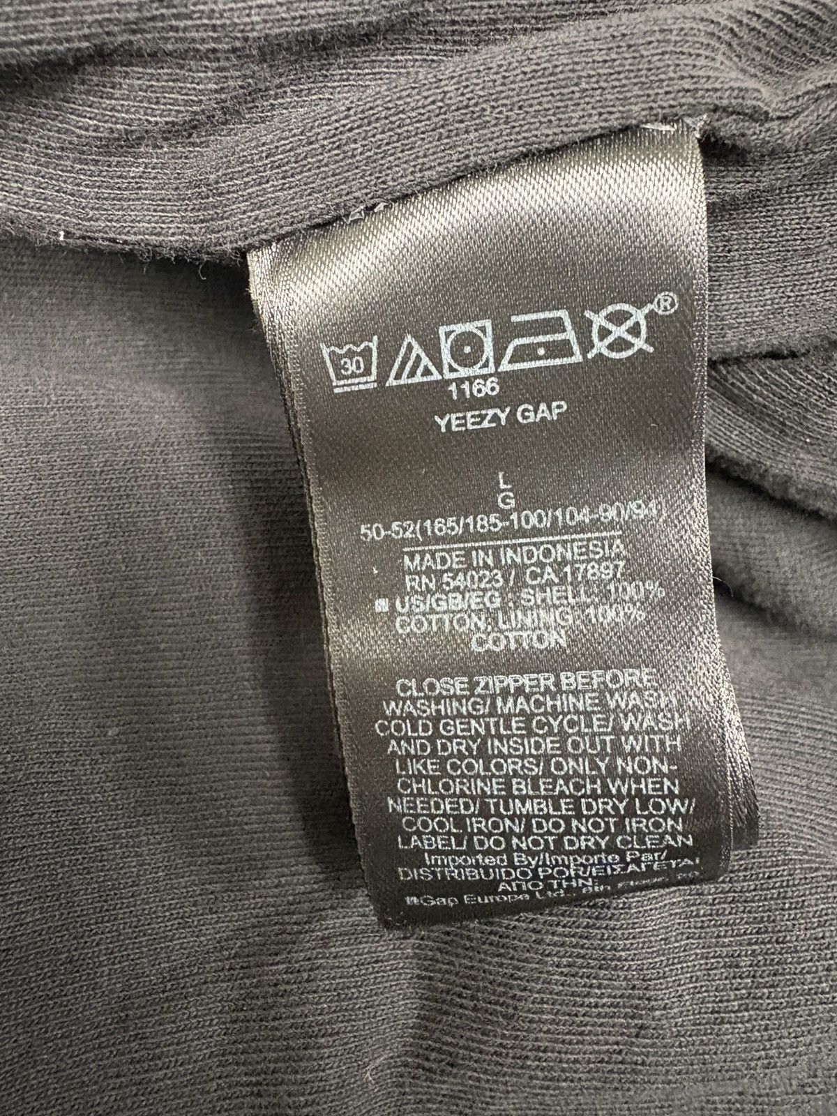 Yeezy YZY x GAP zip up Hoodie Size US L / EU 52-54 / 3 - 7 Thumbnail