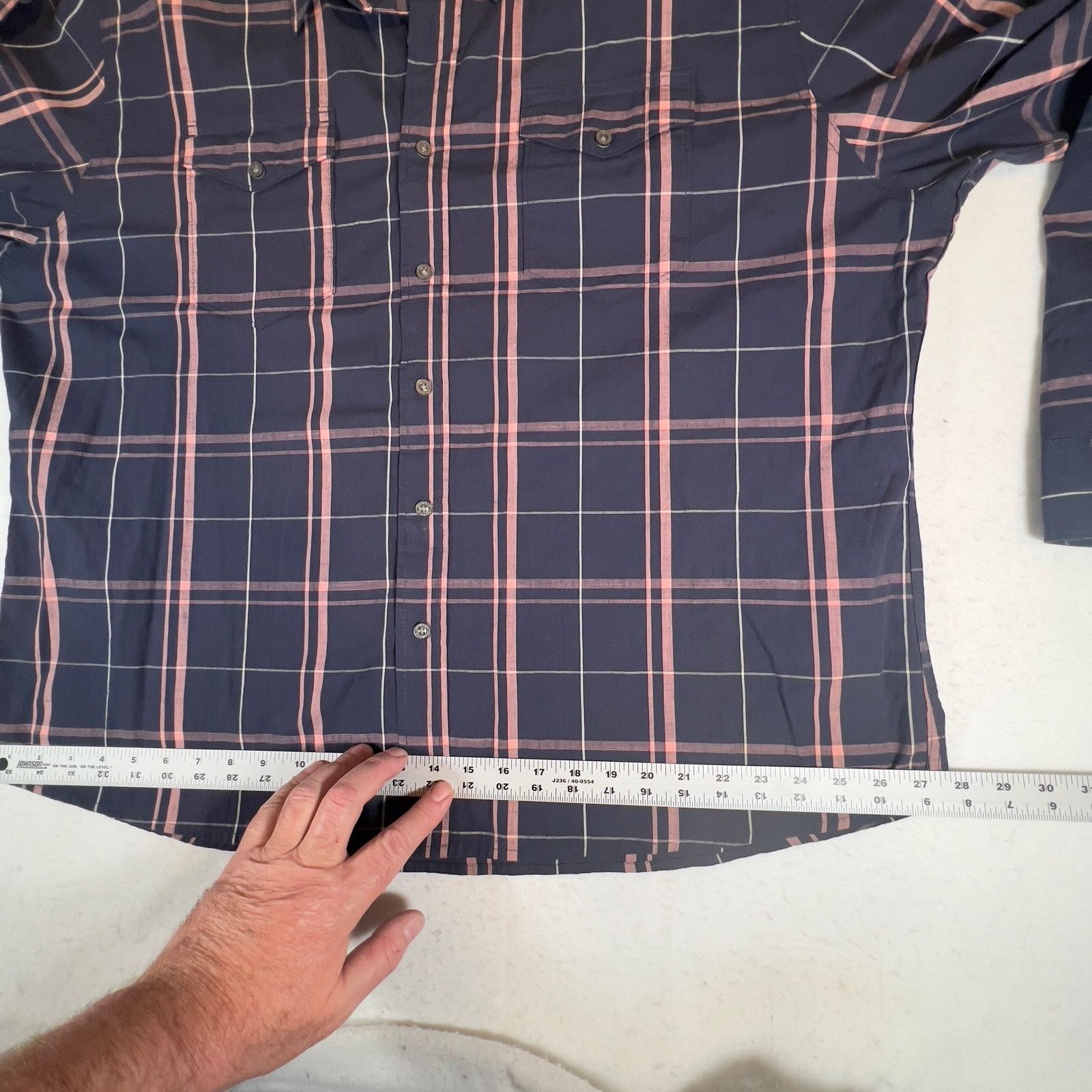 Wrangler Wrangler Flex for Comfort Button Down Shirt Men 3XL Blue Size US XXL / EU 58 / 5 - 7 Thumbnail