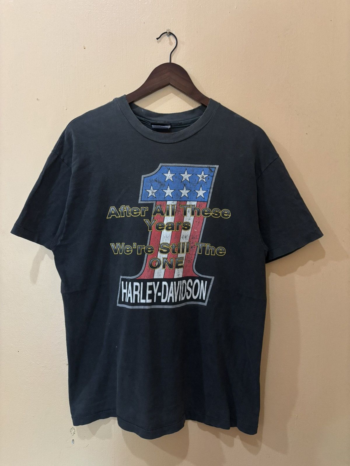 Harley Davidson Vintage 90’s Harley Davidson No1 Tshirt Size US L / EU 52-54 / 3 - 1 Thumbnail