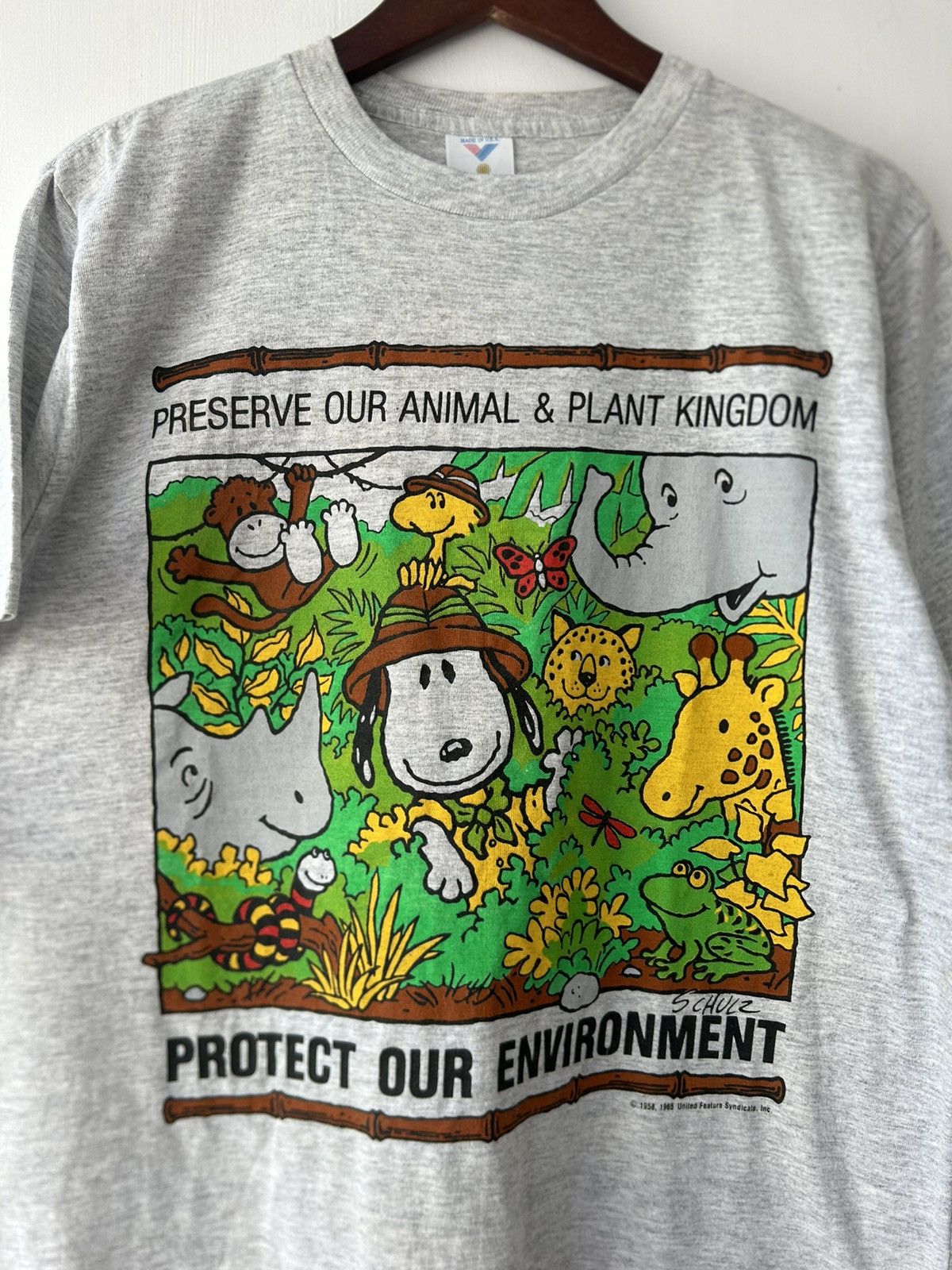 Vintage Vintage 1990s Snoopy Peanuts Animal Plant Kingdom Tee Size US M / EU 48-50 / 2 - 2 Thumbnail