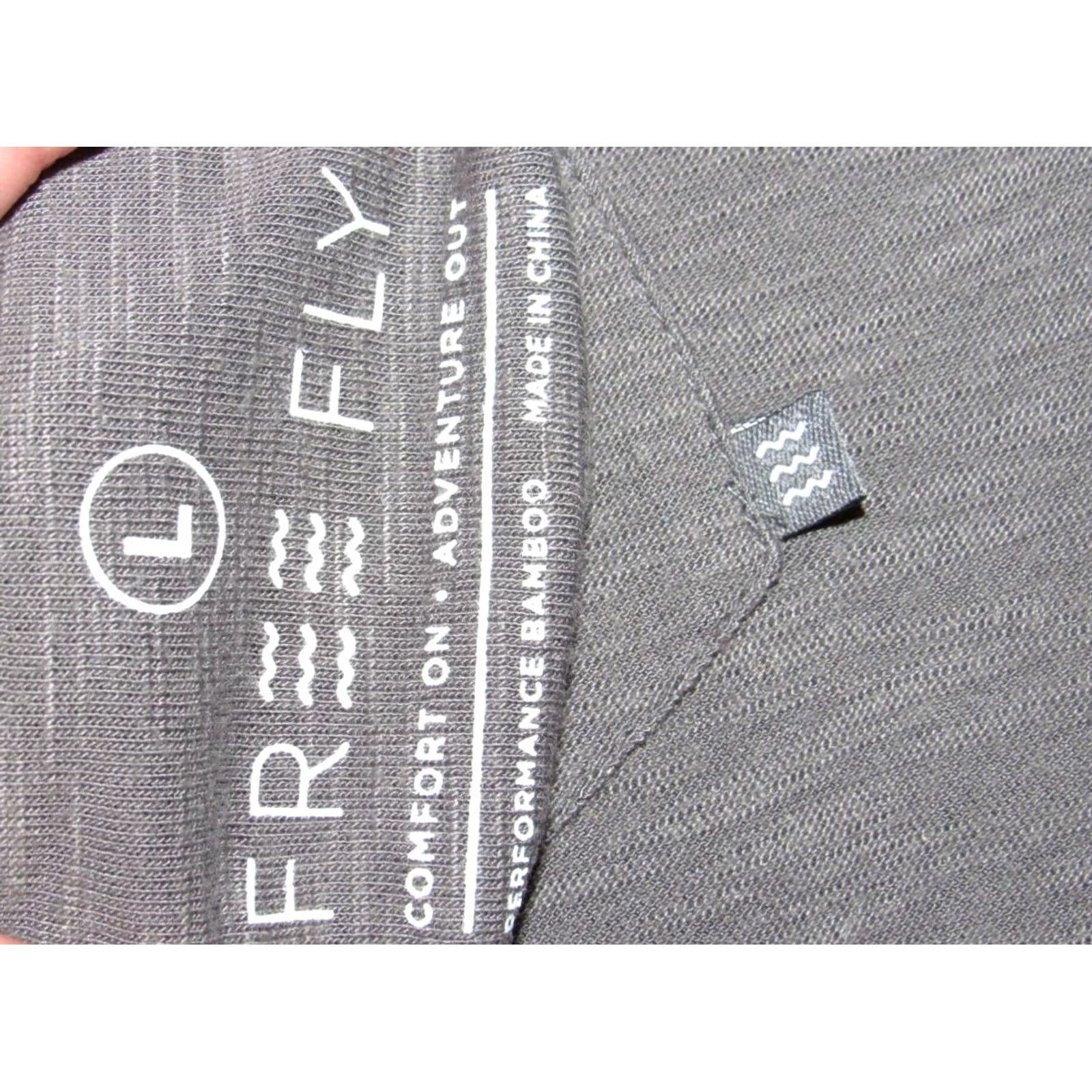 Vintage FREE FLY Grey Bamboo Blend Short Sleeve Polo Shirt Large L Mens Size US L / EU 52-54 / 3 - 3 Thumbnail