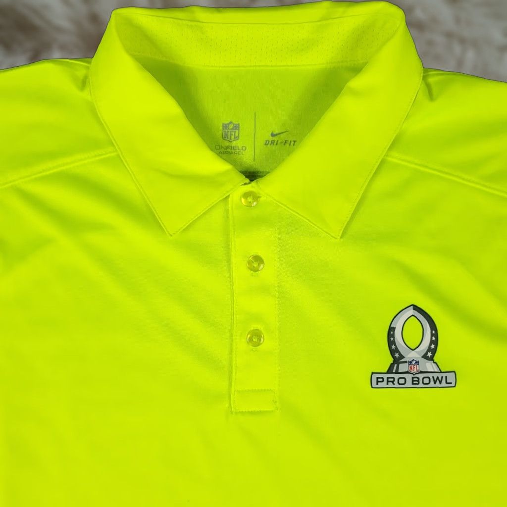 Nike Nike Polo Shirt Mens Large Yellow Pro Bowl Football Casual Short Sleeve Shirt Size US L / EU 52-54 / 3 - 1 Thumbnail