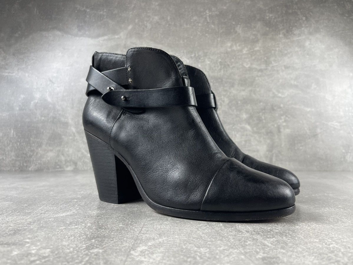 Rag & Bone Rag & Bone Avant Garde Black Leather Strap Ankle Boots Heel Size US 9 / IT 39 - 2 Thumbnail