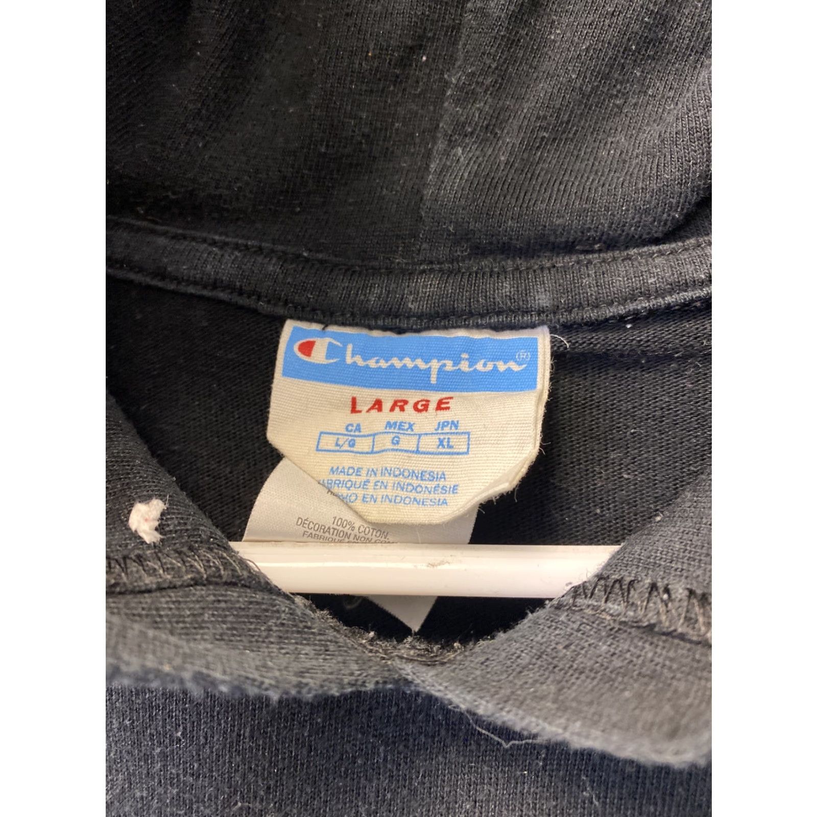 Champion Champion Hoodie Men L Black Pocket Drawstring Logo Graphic 99-8 Mens Size US L / EU 52-54 / 3 - 5 Thumbnail